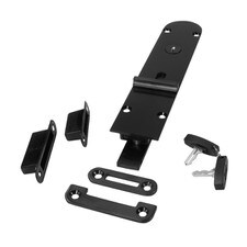 inward locking flush bolt in black