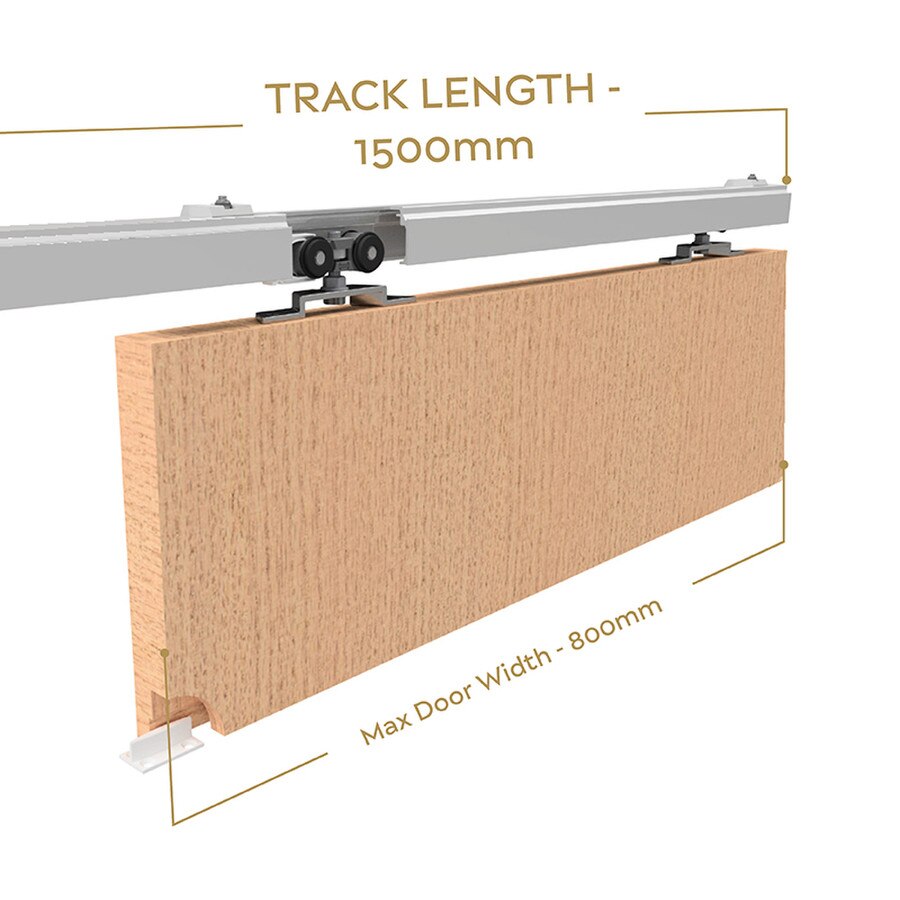 Sliding Door Track Gear System Top Hung Kit Set Hercules 60kg/2400mm (1 Door) | Australia