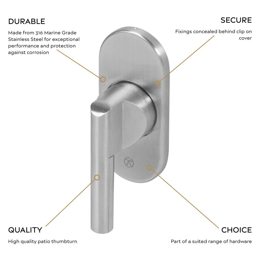 oval patio thumb turn lock