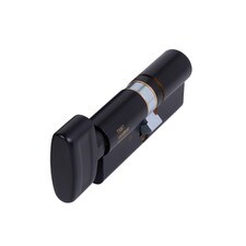 black 70mm euro profile thumbturn
