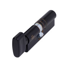 black euro thumbturn cylinder 50 35