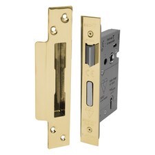 Architectural Euro Profile Sashlock in polished brass finish