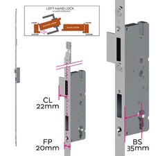 Winkhaus double door lock left door