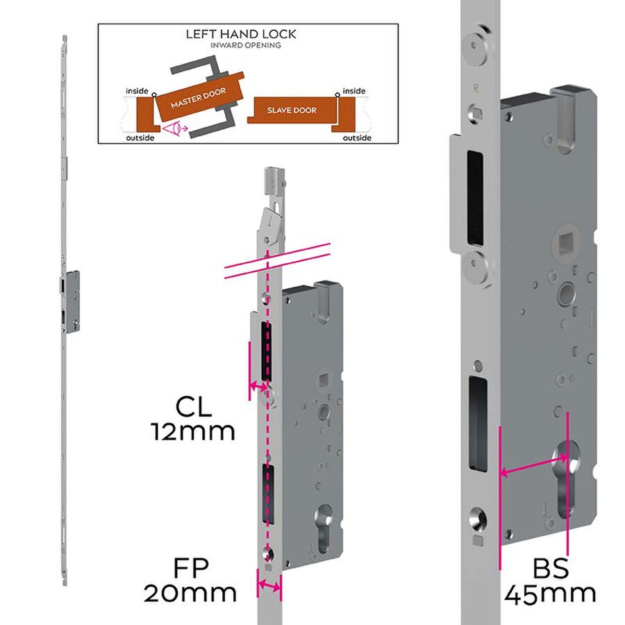 lock for double rebate short door
