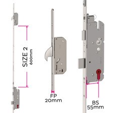 AV455 mm backset multipoint lock