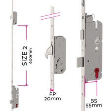 AV4 multipoint lock 55mm backset