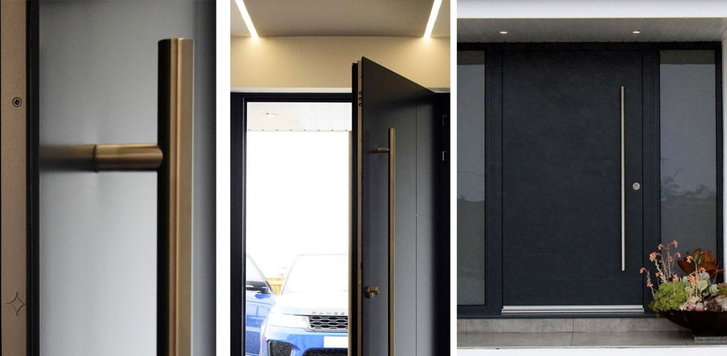 Smart Designer Door Looks Stunning with BLU HAB2 Inline T Bar Pull Handle