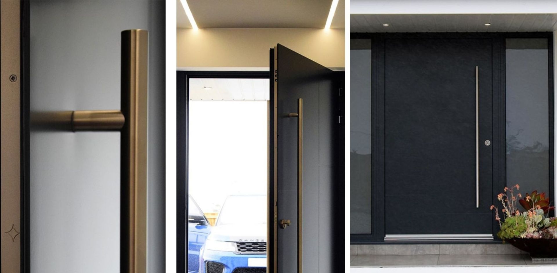 Smart Designer Door Looks Stunning with BLU HAB2 Inline T Bar Pull Handle