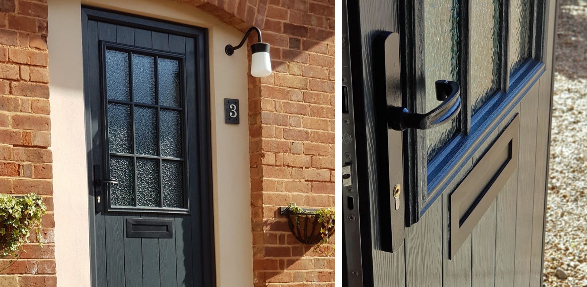 CO7200C & LP400 DURATIQUE Door Handle and Letter Plate in Devon