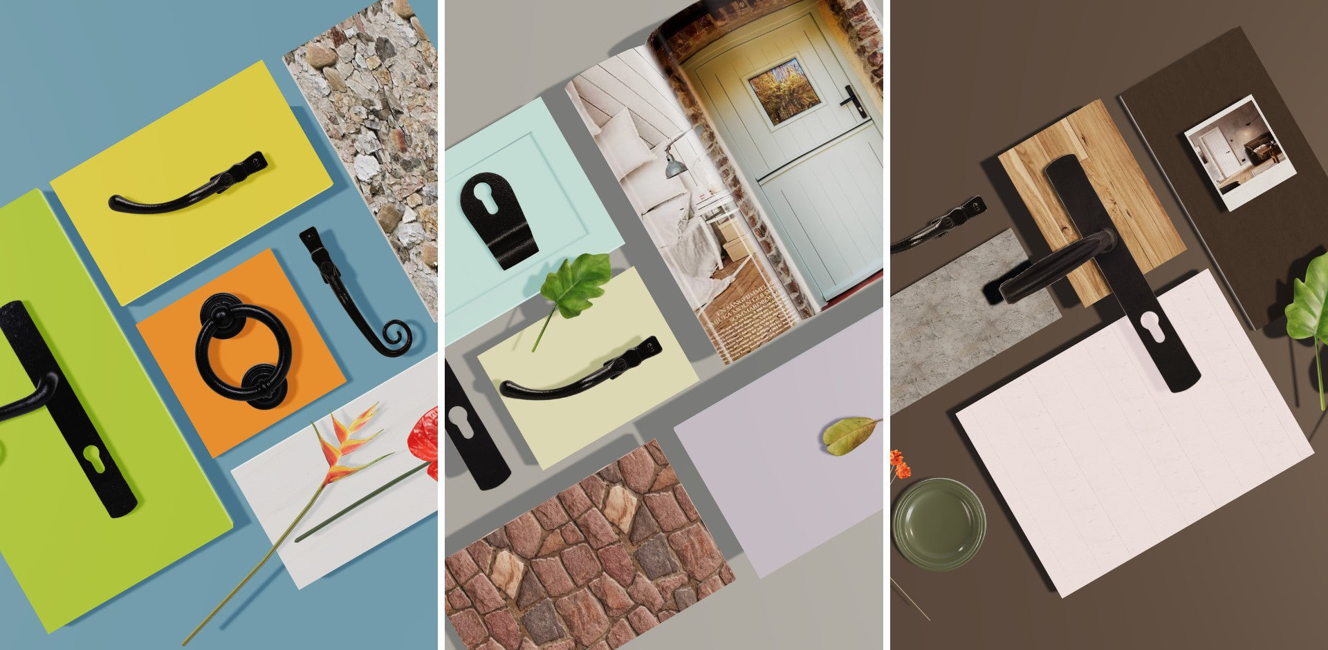 Mood Board Ideas for Black Antique Door & Window Hardware