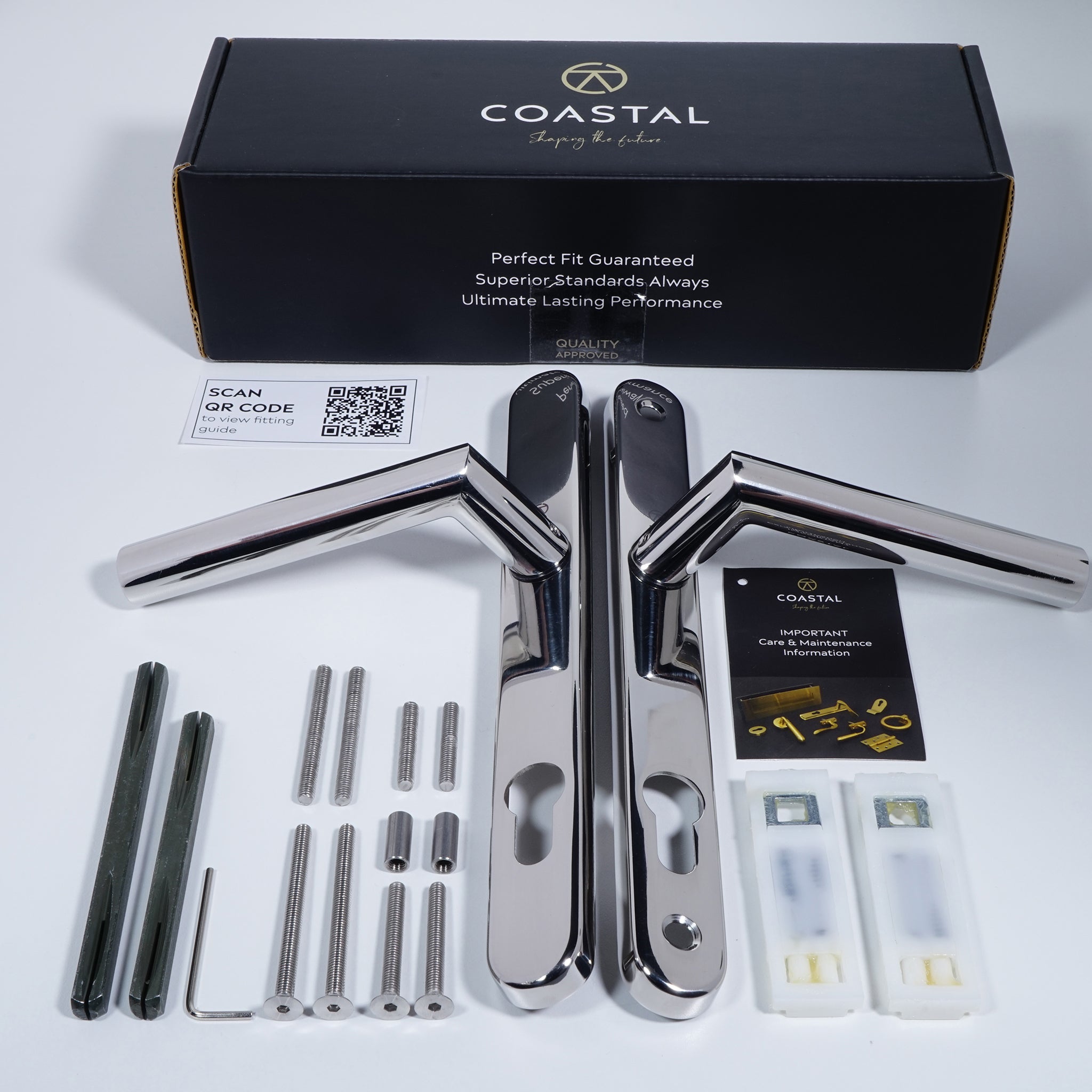 Kantel Door Handle | Polished Stainless Steel