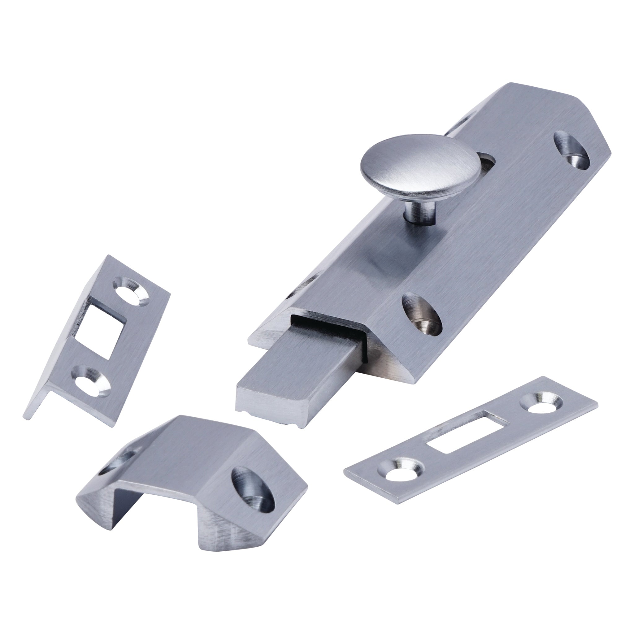 Surface Slide Flush Bolt | Satin Chrome