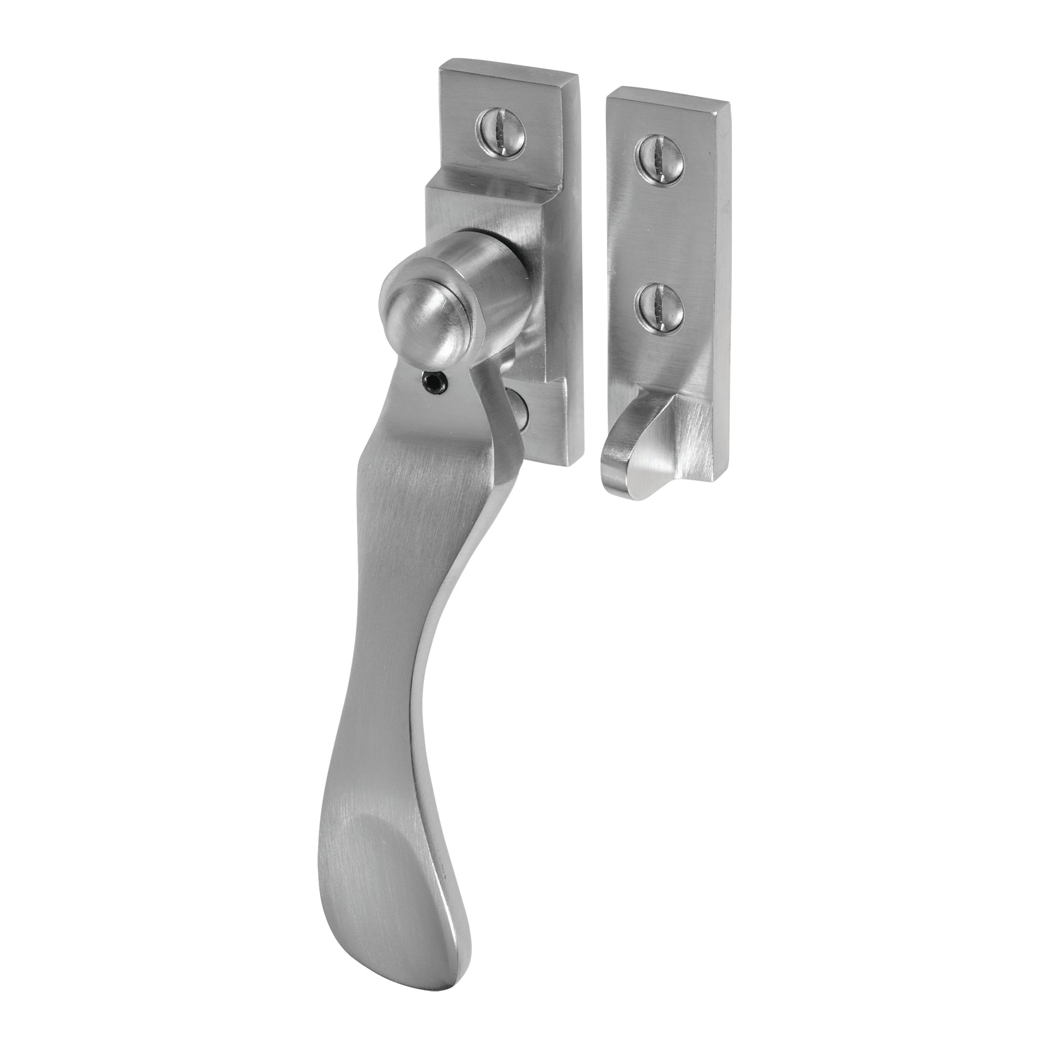 Traditional Spoon End Pattern Fastener | Satin Chrome