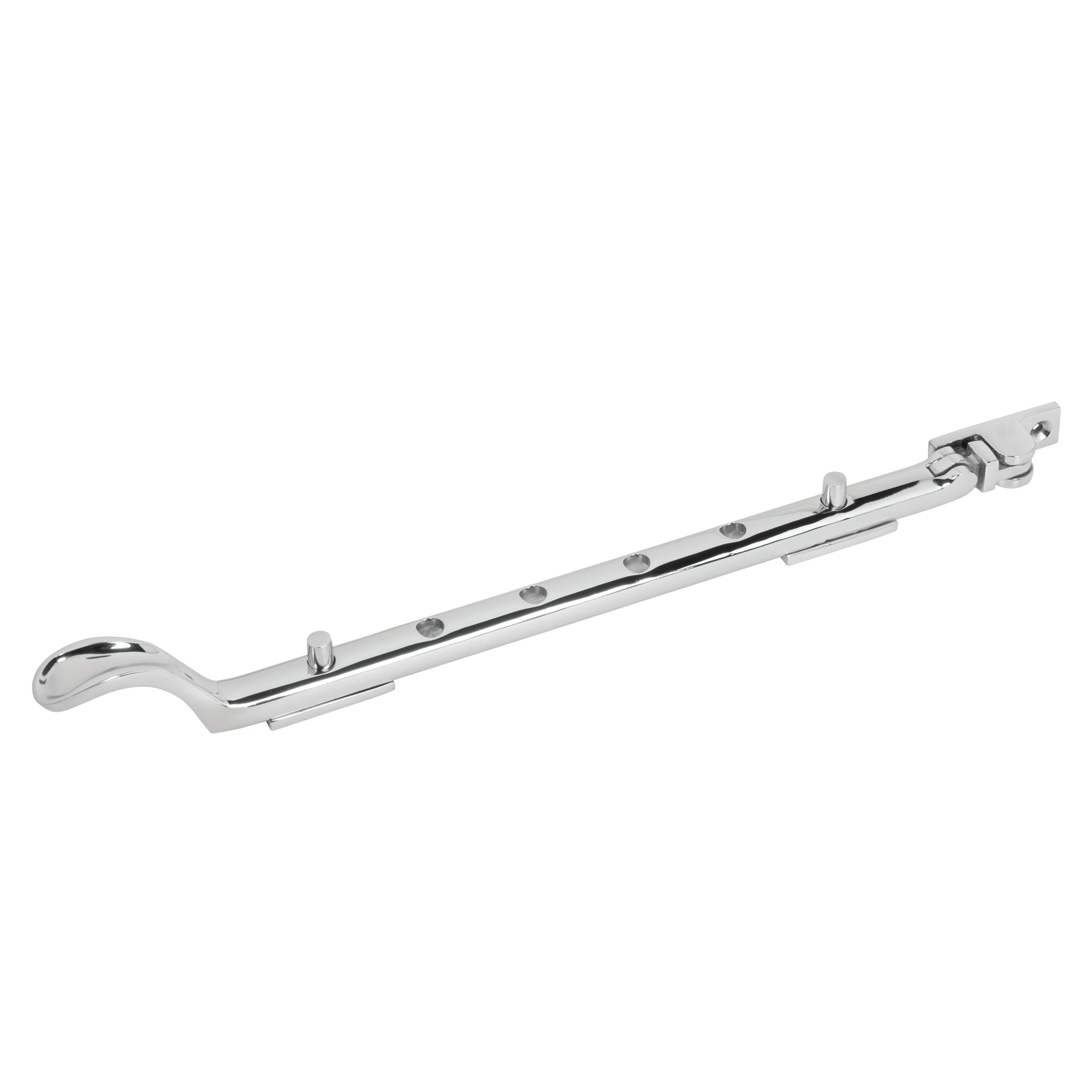Traditional Spoon End Casement Stays | Polished Chrome