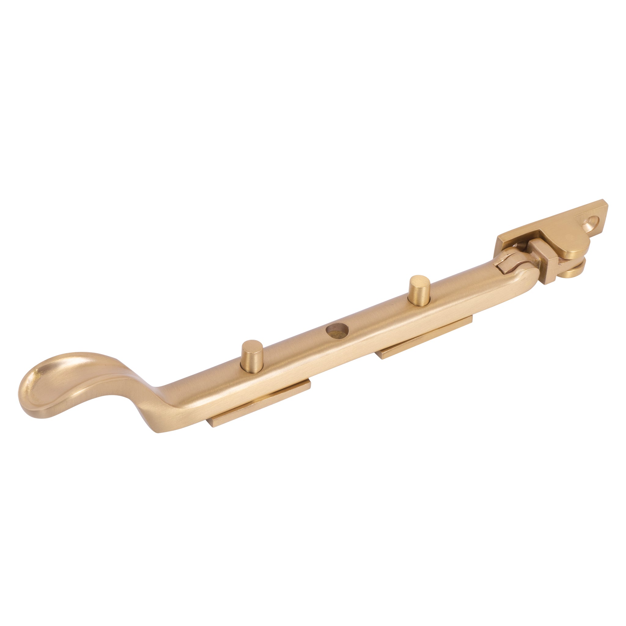 Traditional Spoon End Casement Stays | Satin Brass