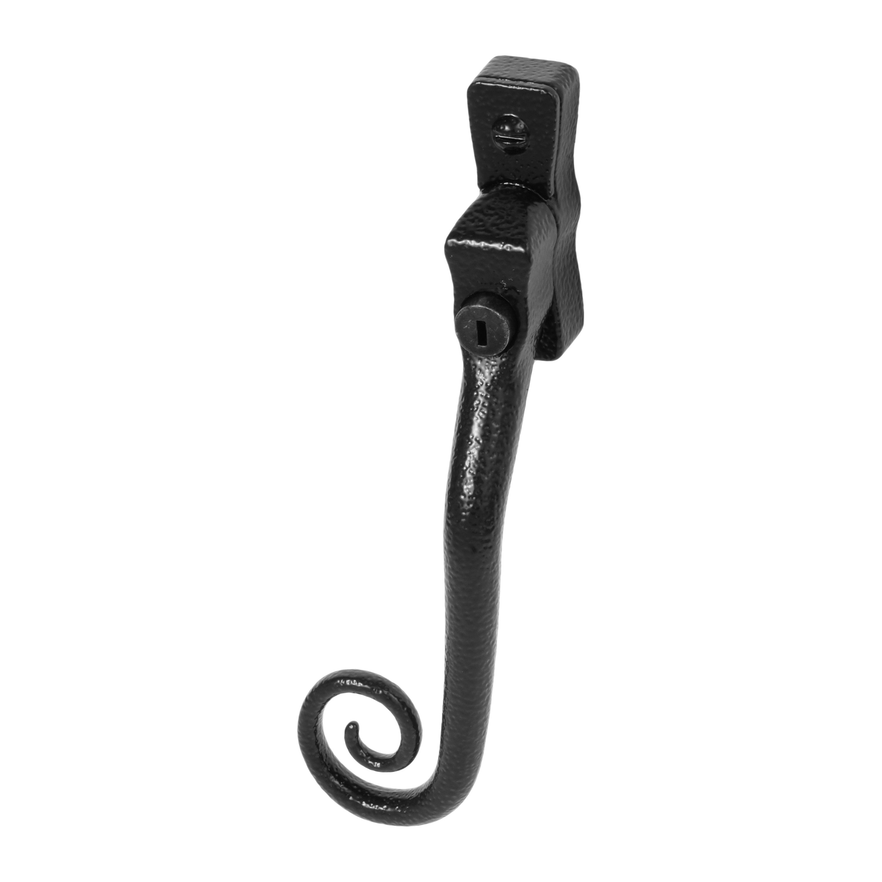 Curly Tail Espagnolette Handle | Antique Black