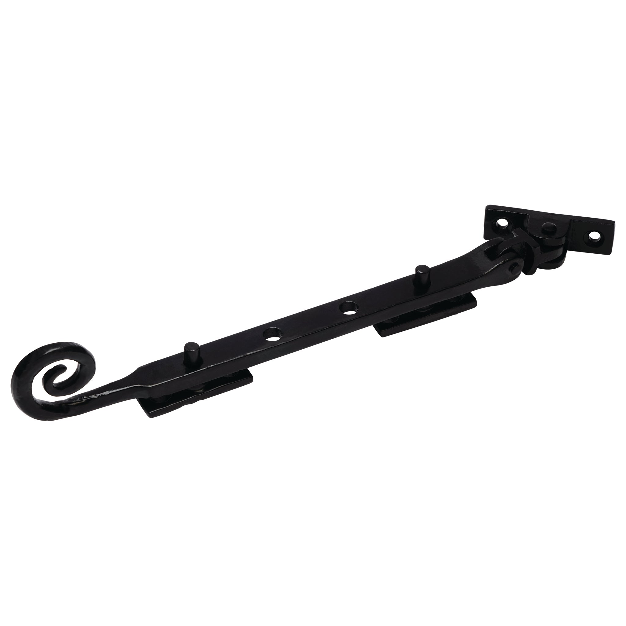 Antique Style Curly Tail Casement Stays | Heritage Black
