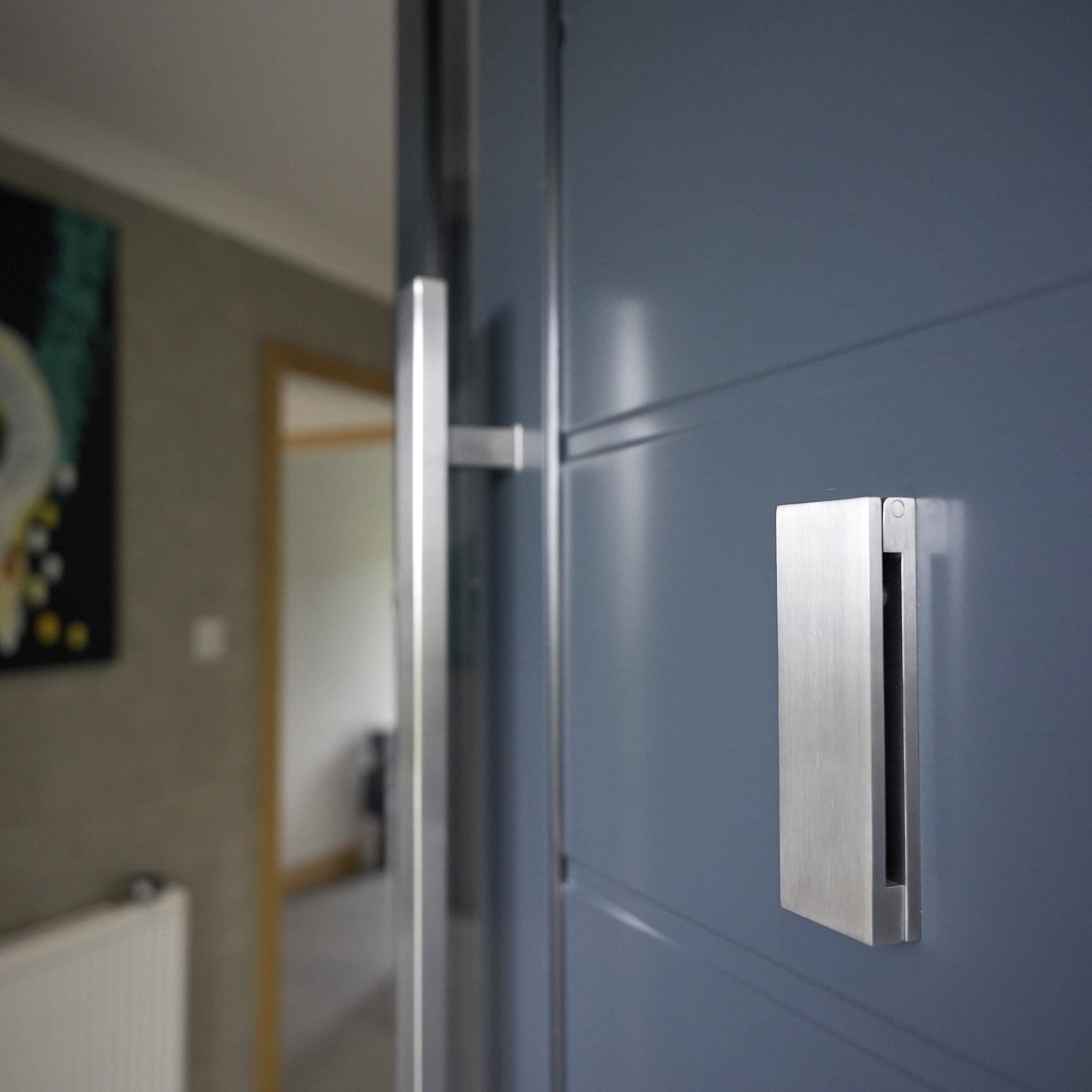 Contemporary Rectangular Door Knocker | Satin Stainless Steel