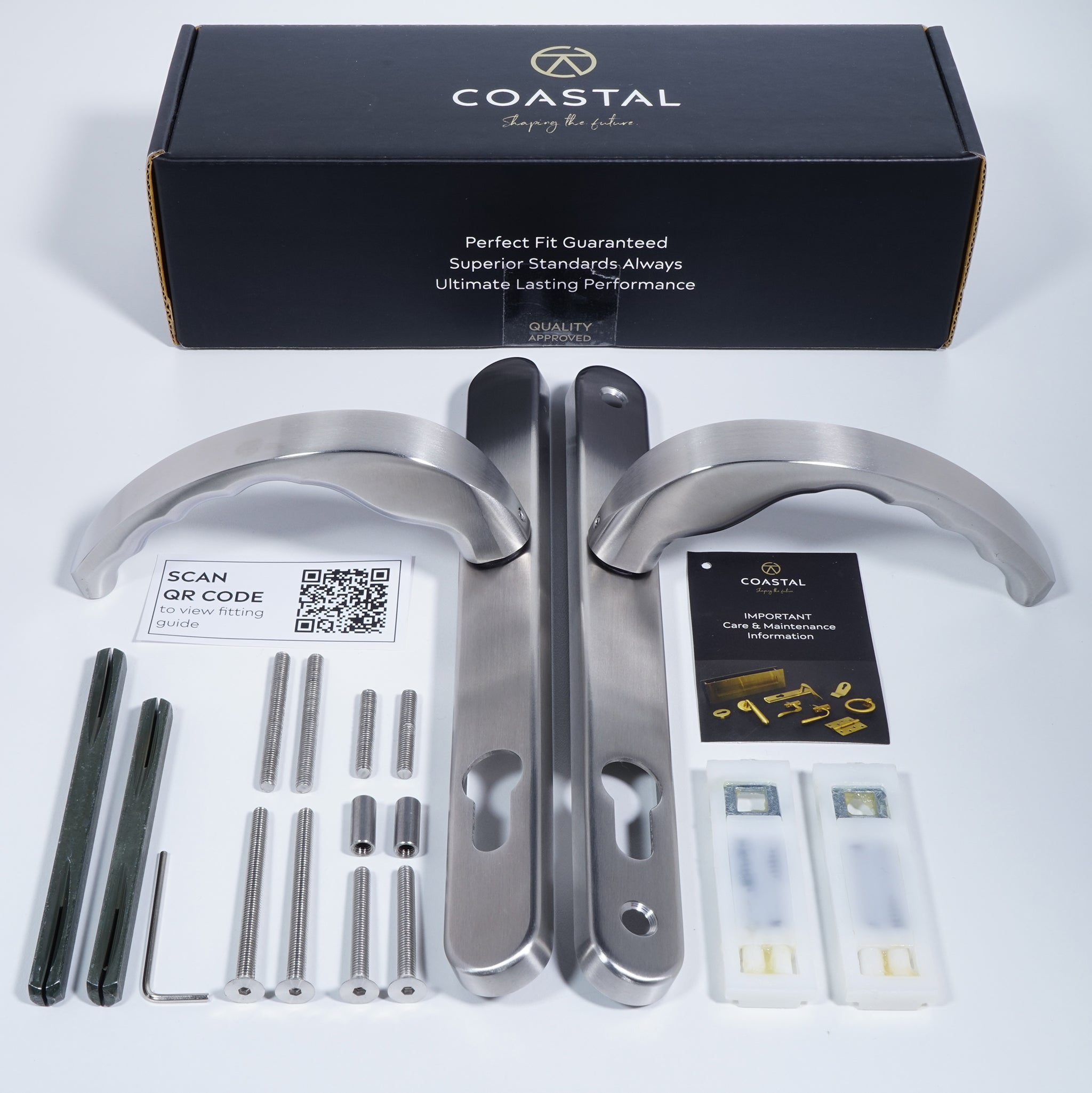 Ergonomic Door Handle | Satin Stainless Steel