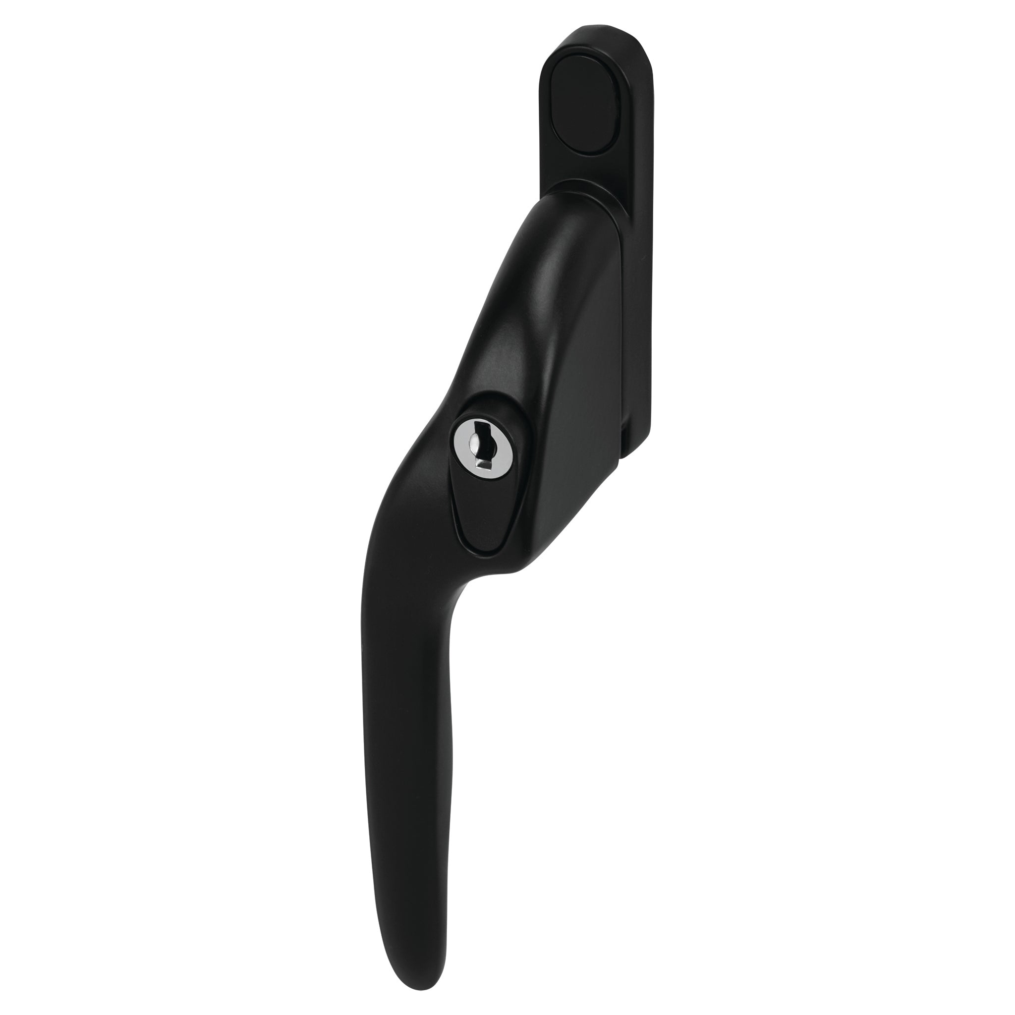 Offset Locking Window Espagnolette Handle | Black Finish