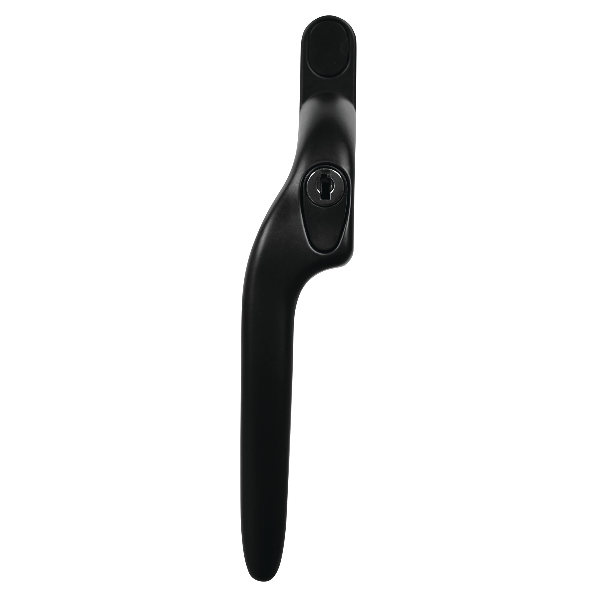 Offset Locking Window Espagnolette Handle | Black Finish