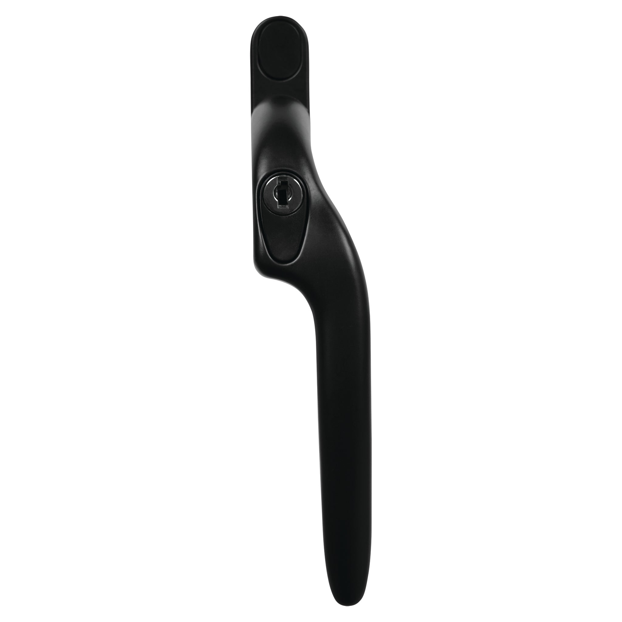 Offset Locking Window Espagnolette Handle | Black Finish