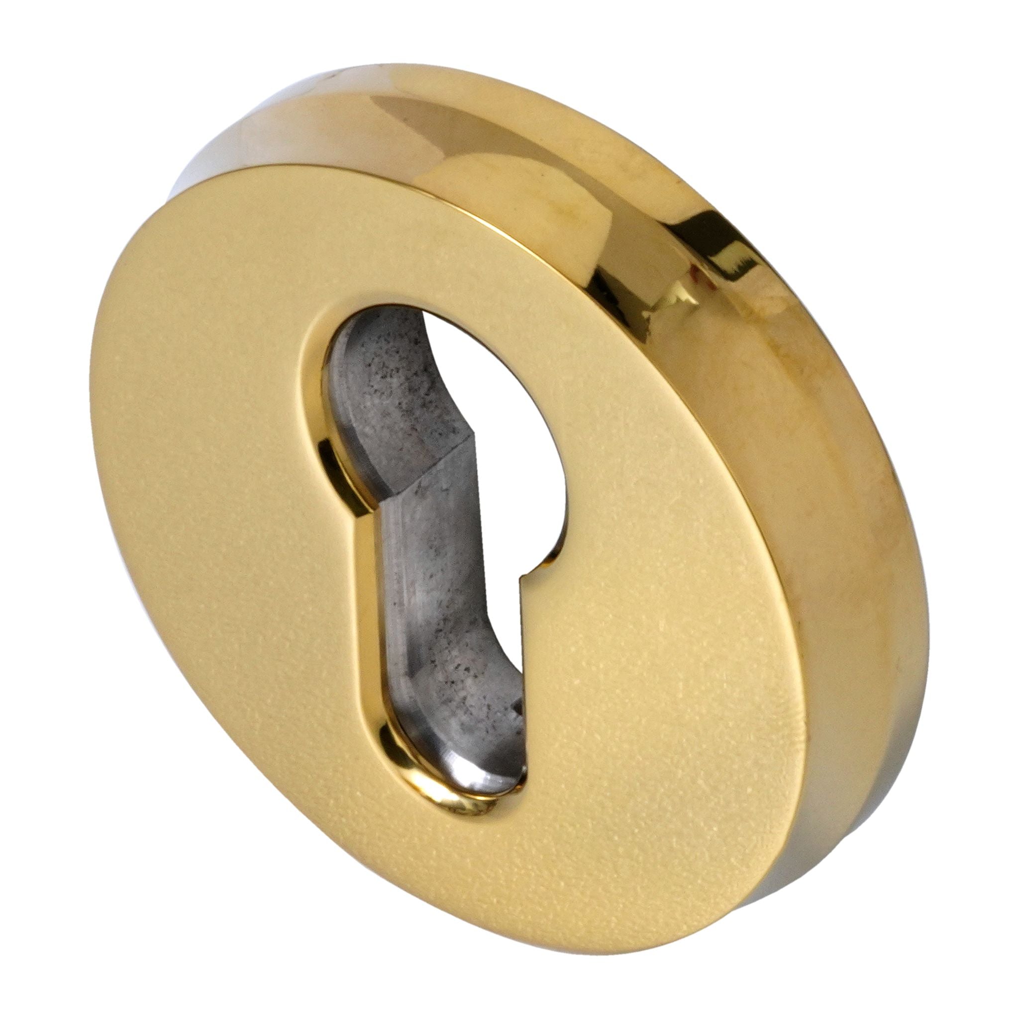 Classic Round Bevelled Escutcheon | PVD Stainless Polished Brass