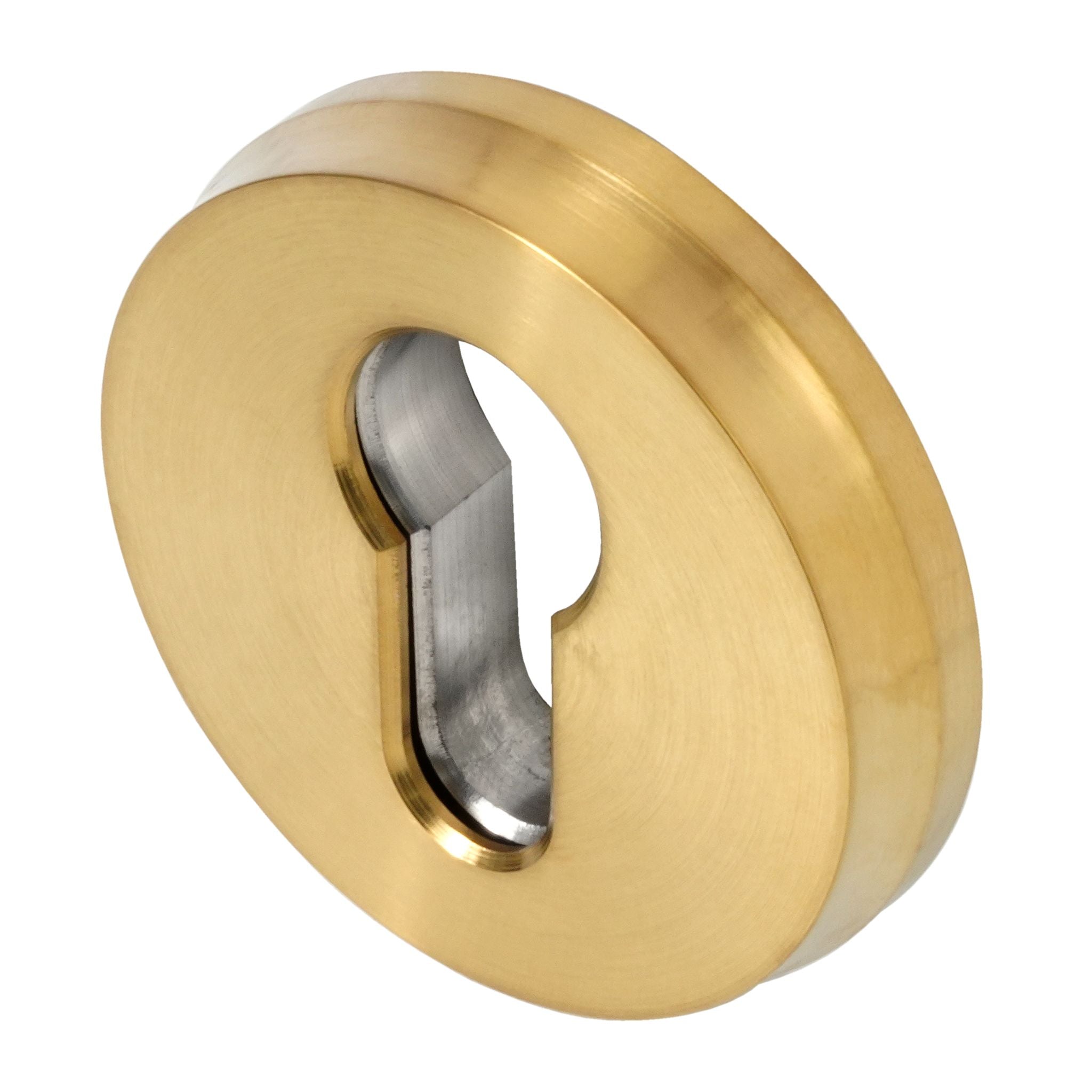 Classic Round Bevelled Escutcheon | PVD Stainless Satin Brass