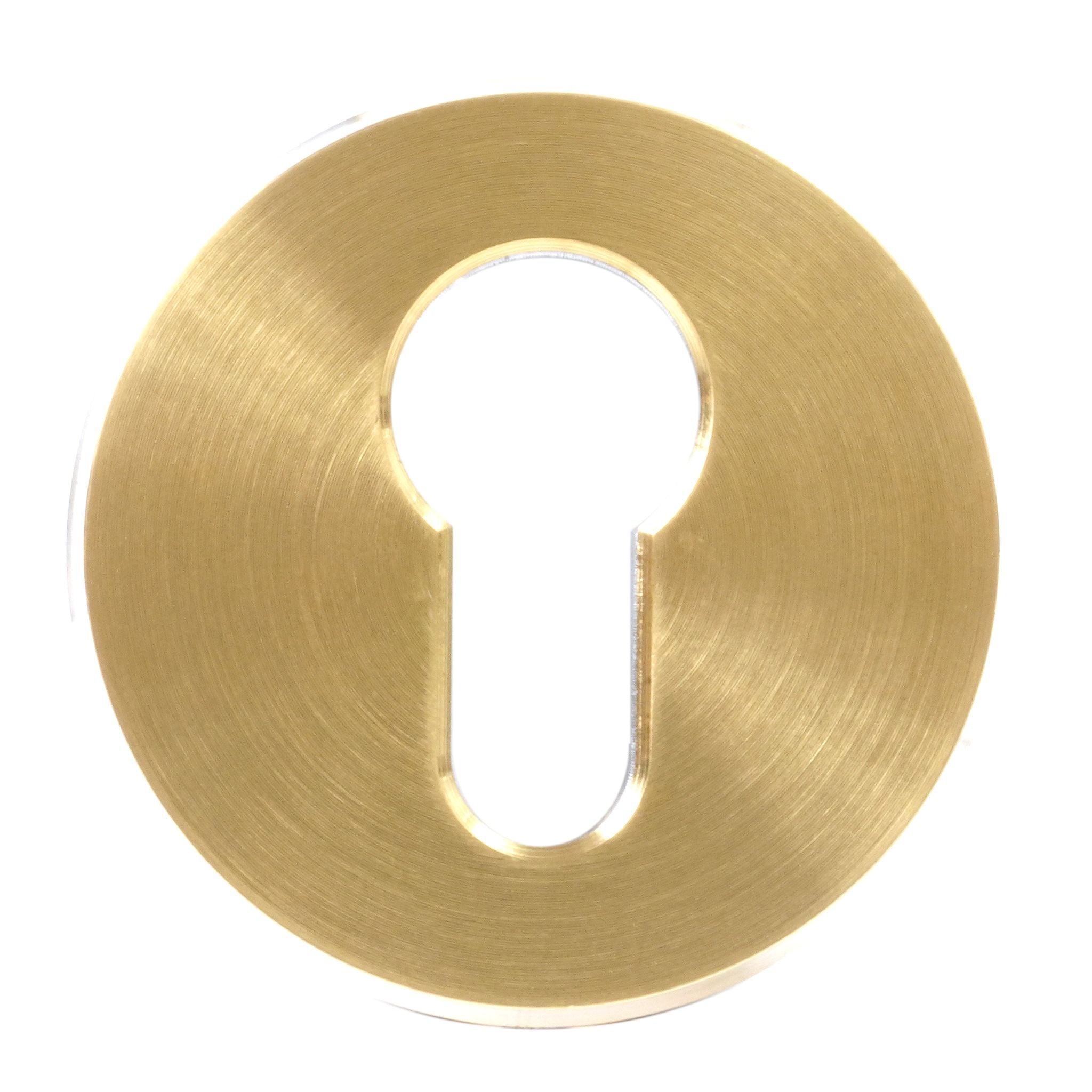 Classic Round Bevelled Escutcheon | PVD Stainless Satin Brass