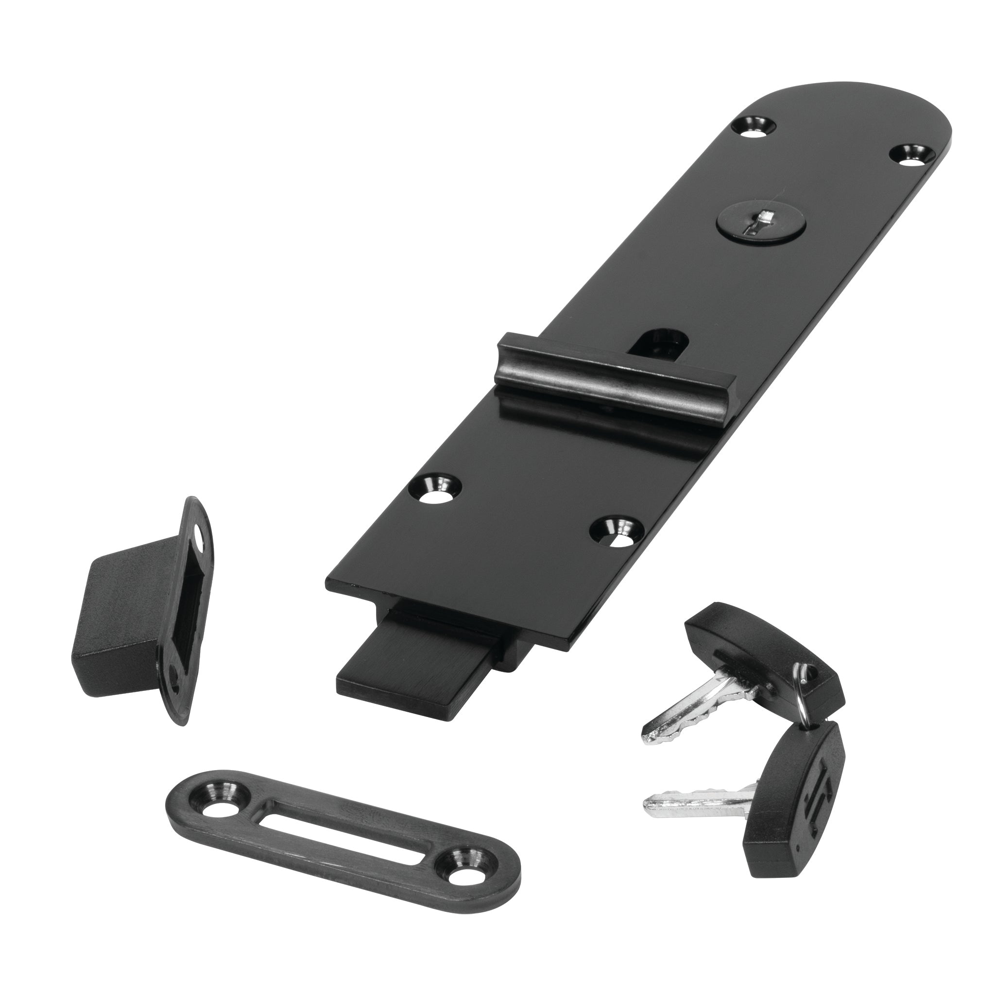 Securefold Flush Bolts - Outward Opening Doors | Black