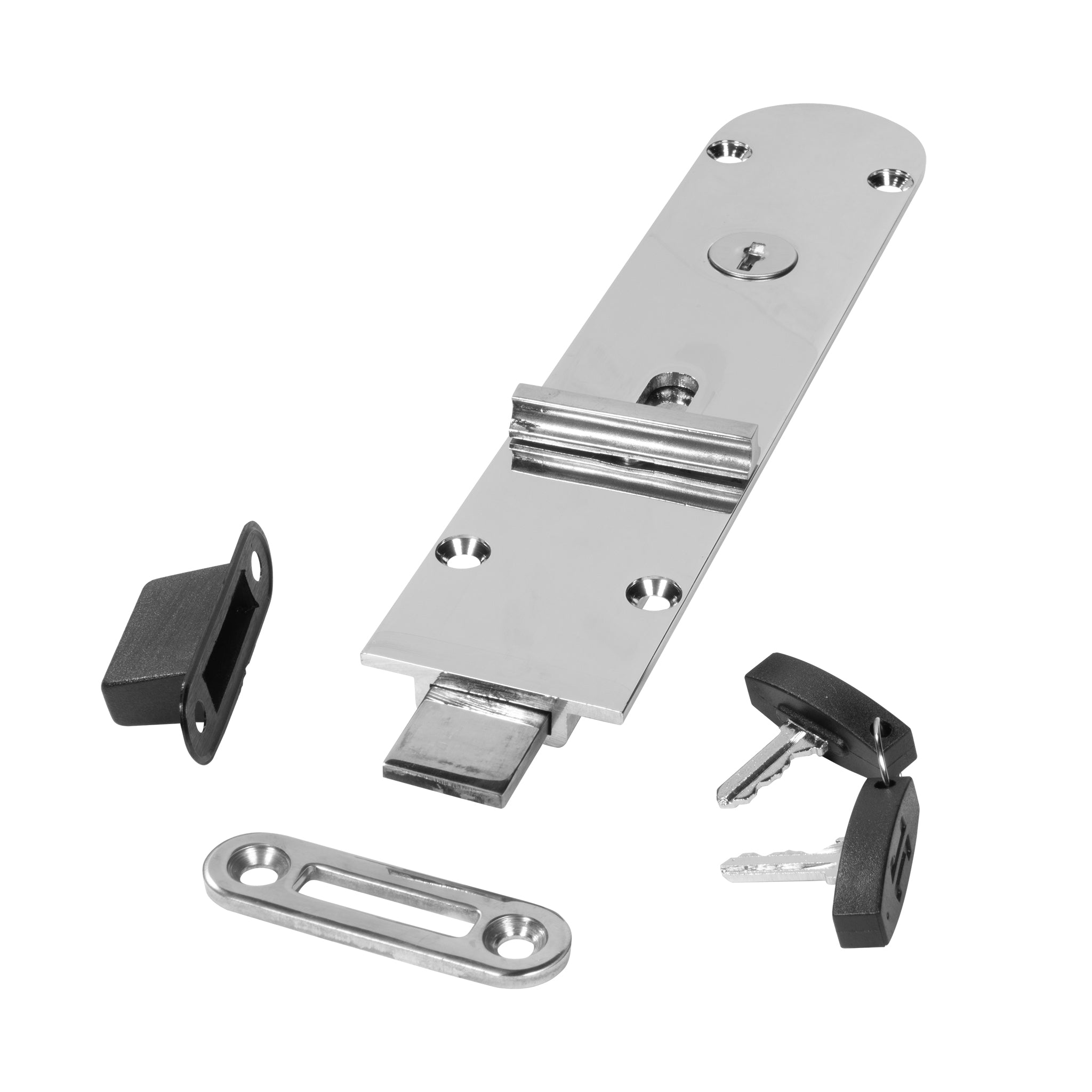 Securefold Flush Bolts - Outward Opening Doors | Polished Chrome