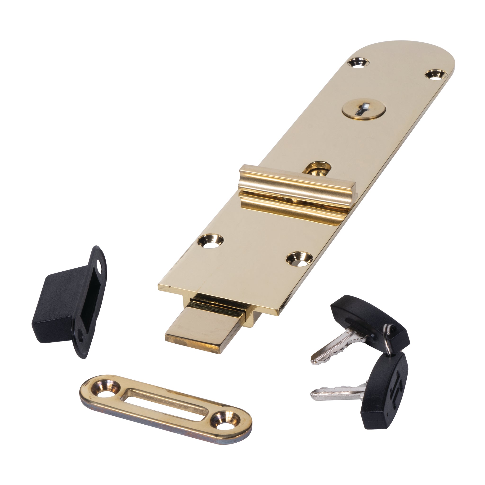 Securefold Flush Bolts - Outward Opening Doors | Polished Brass