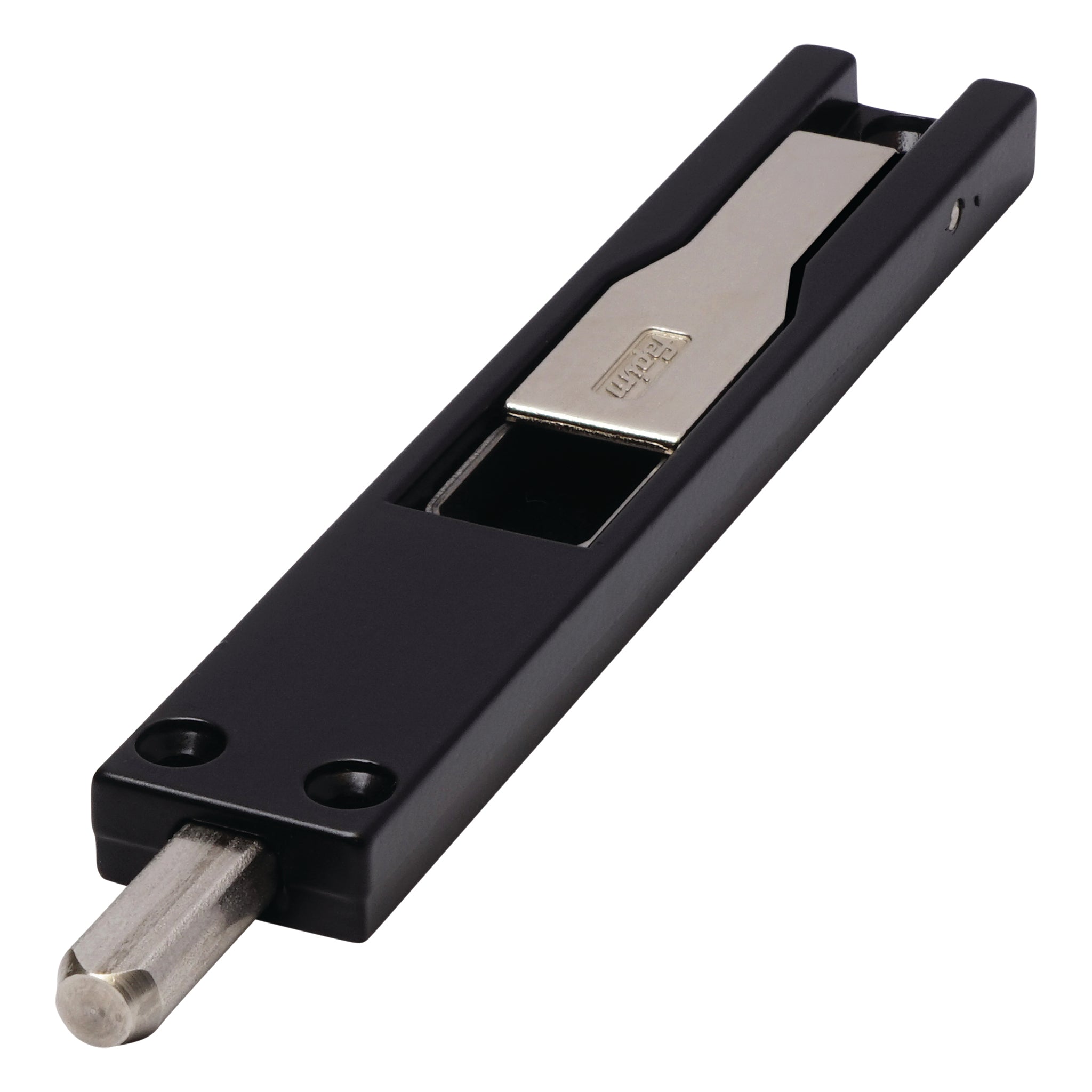 Flat Box Flush Bolt & Keep | Black