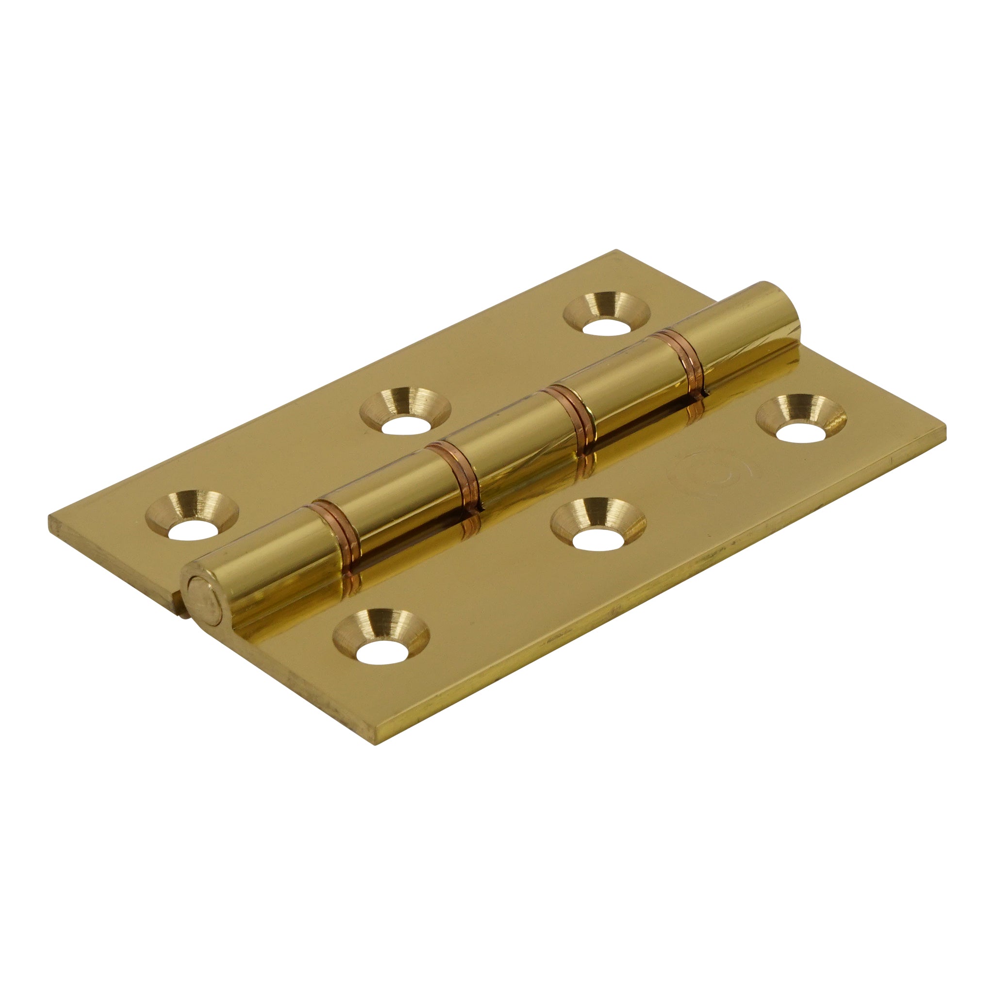 Double Phosphor Bronze Washered Brass Hinge | Polished Brass
