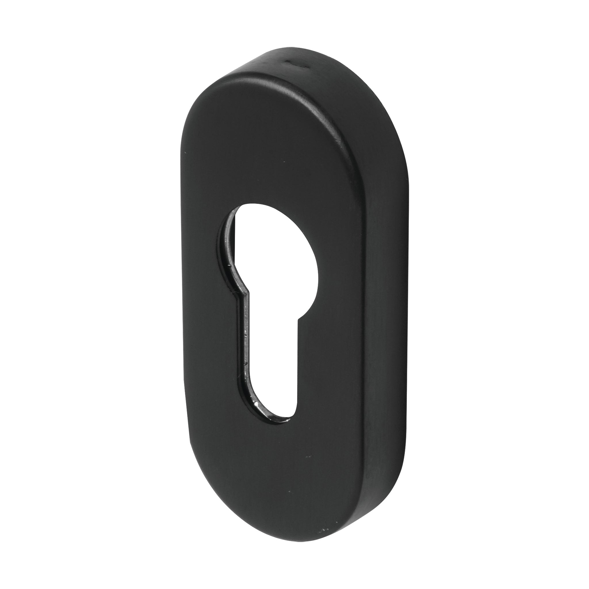 Oval Euro Profile Escutcheon | Black