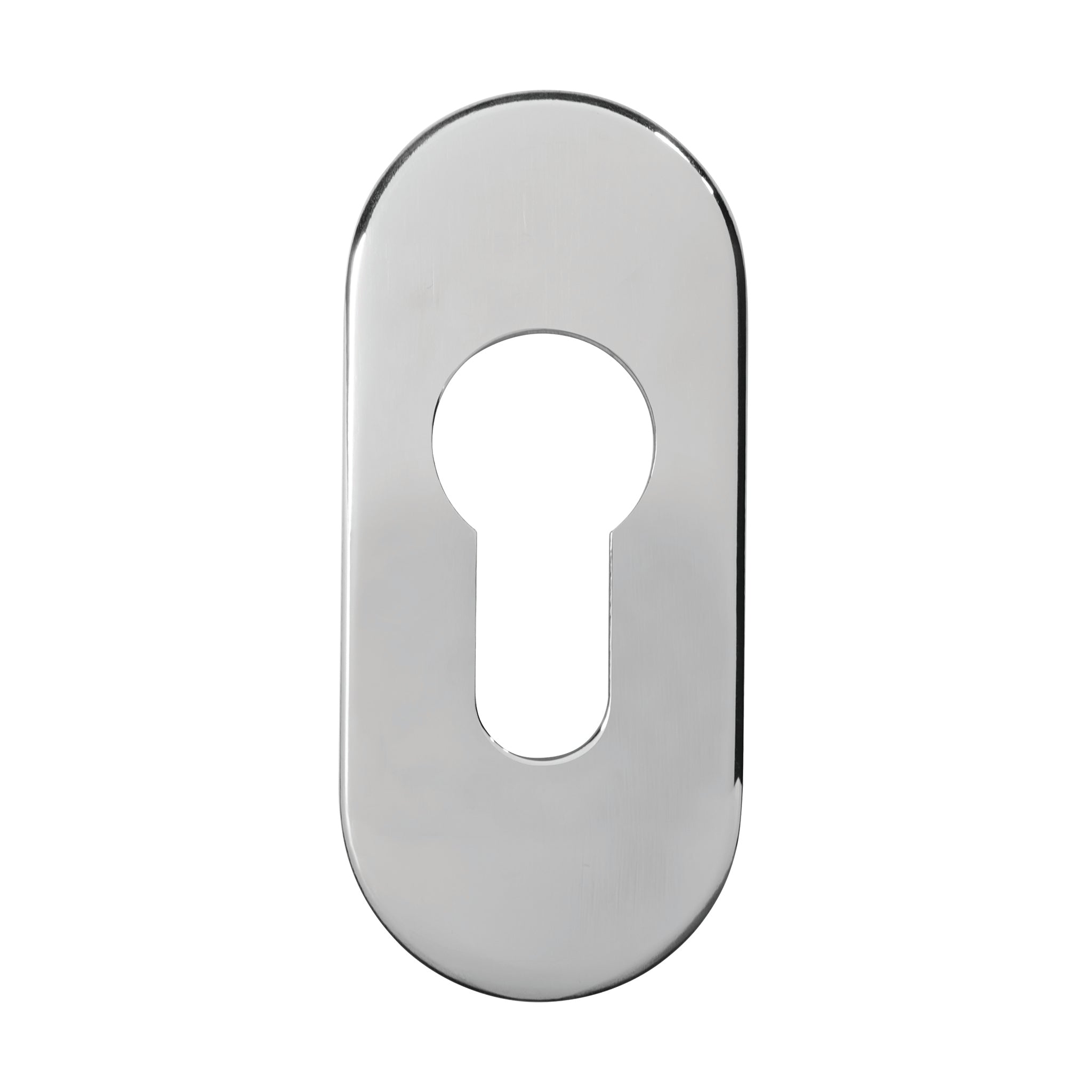 Oval Euro Profile Escutcheon | Polished Stainless Steel