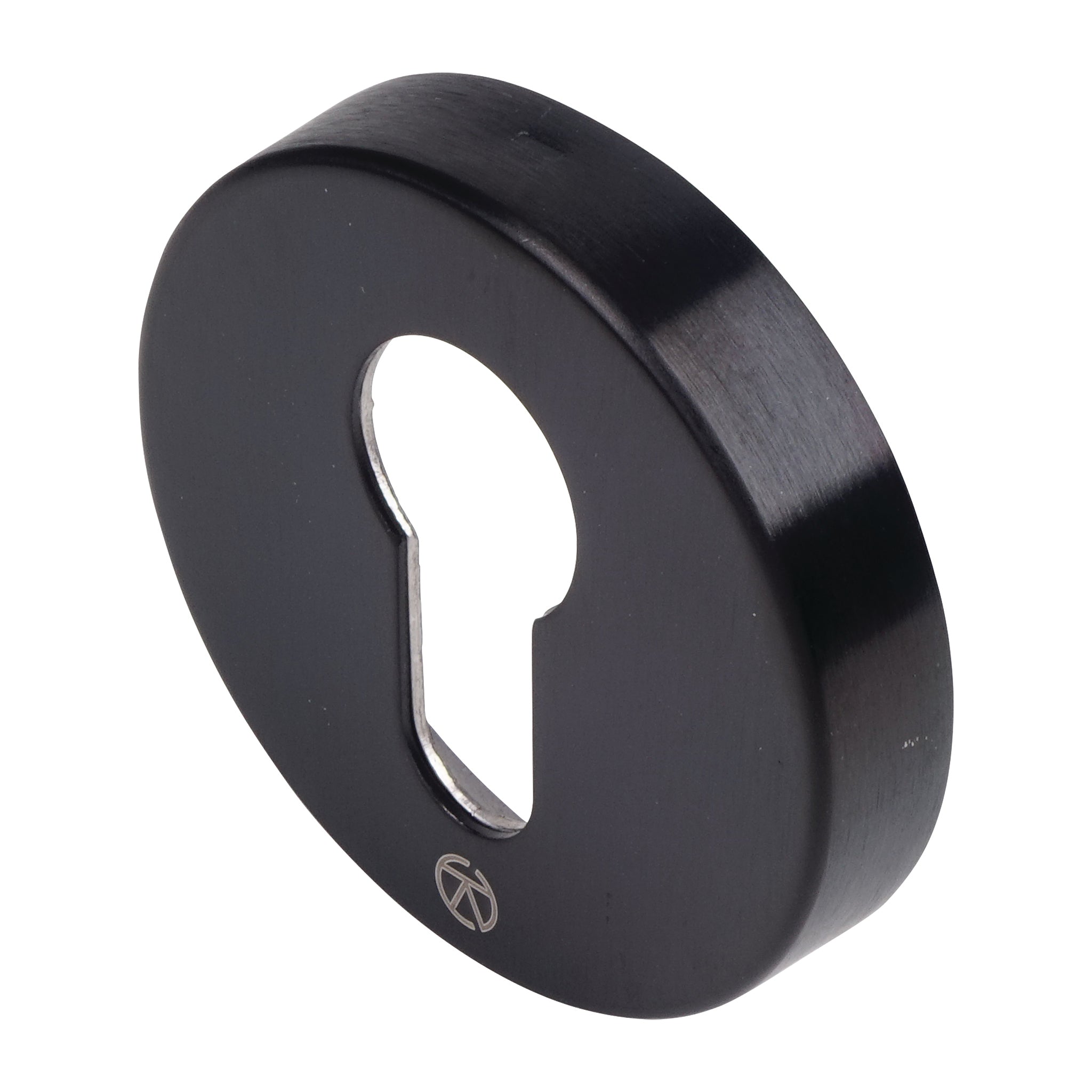 Round Euro Profile Escutcheon | Black