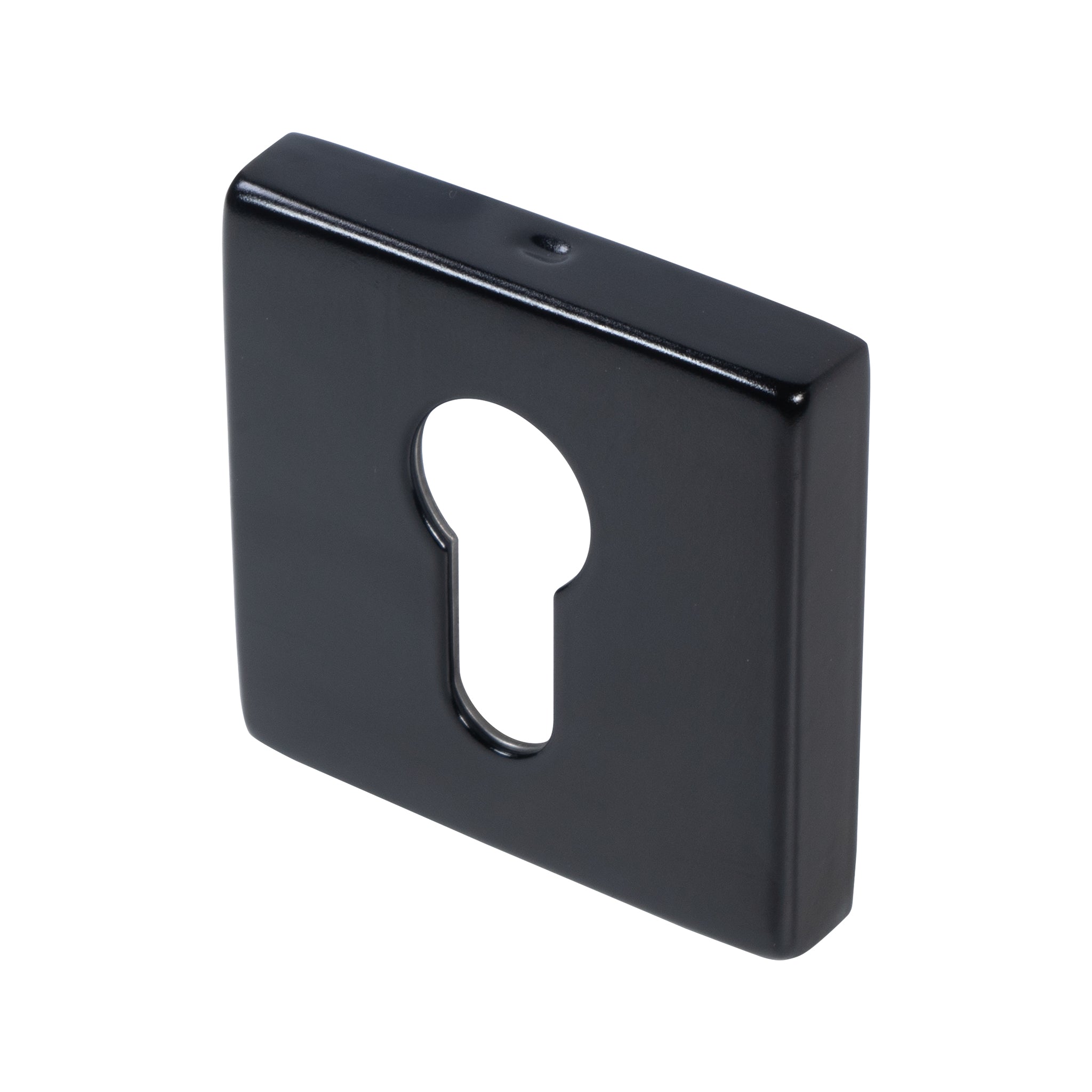 Square Euro Profile Escutcheon | Black