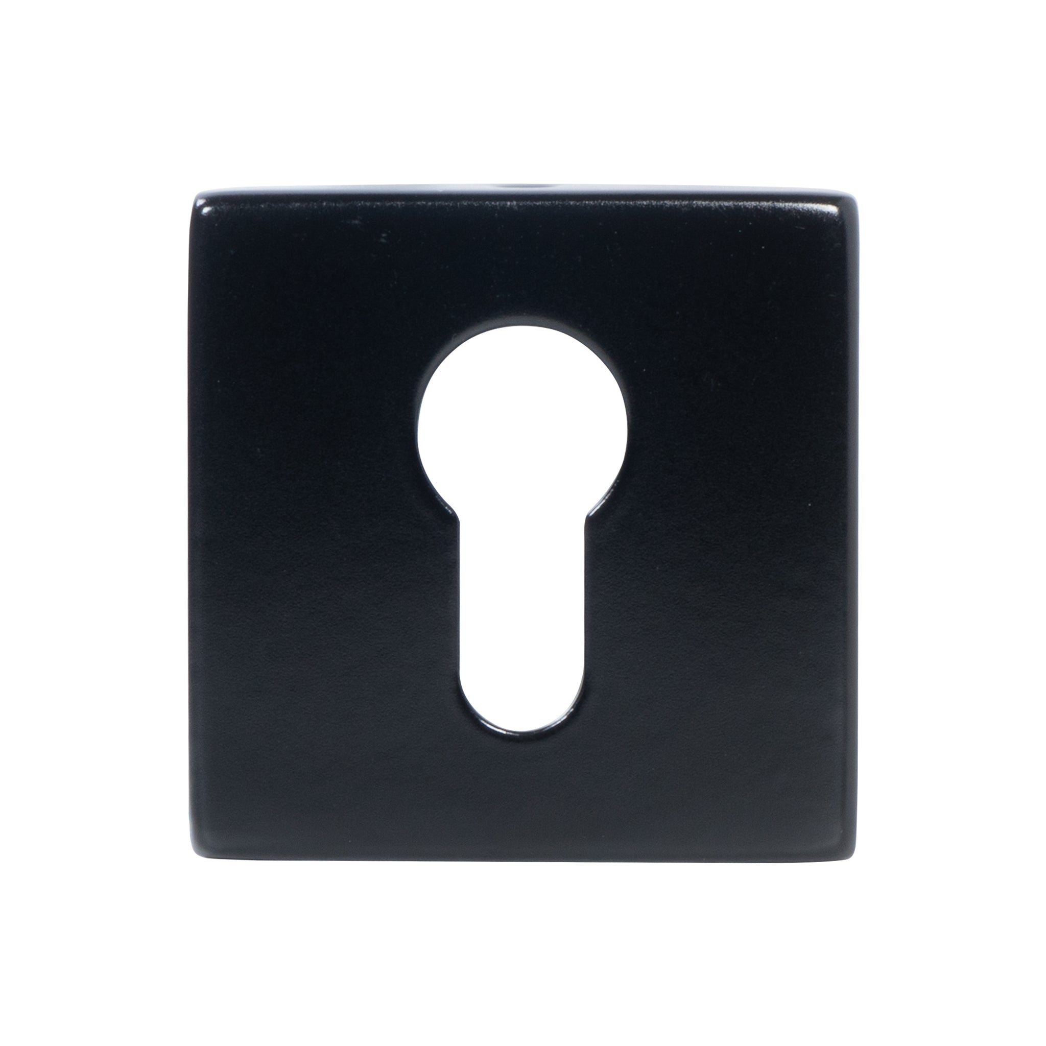 Square Euro Profile Escutcheon | Black