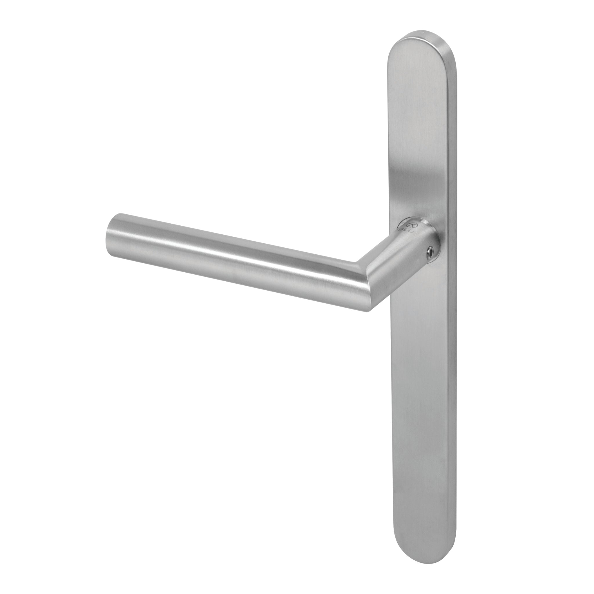 Mitre Lever Door Handle Unsprung (No Euro) | Satin Stainless Steel