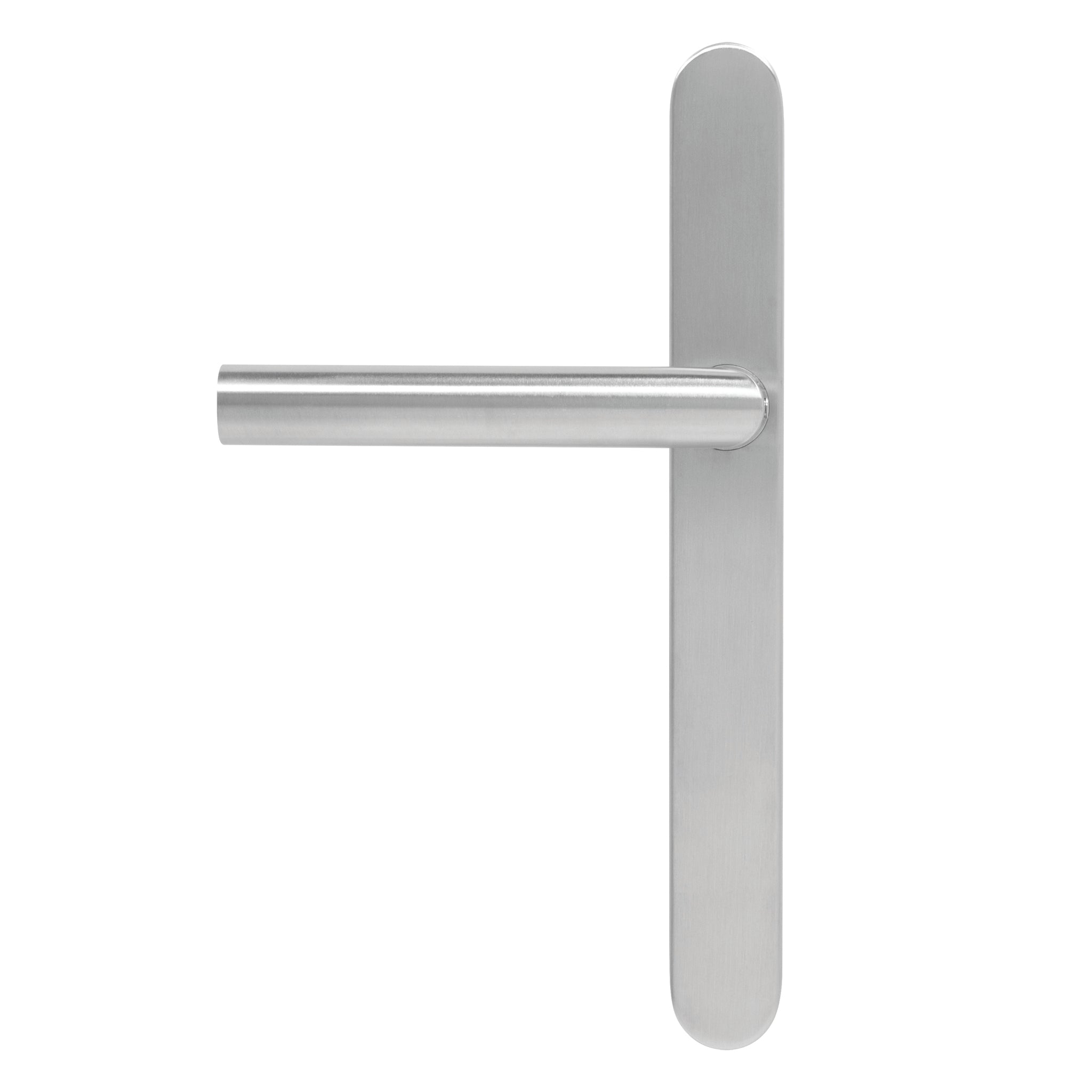 Mitre Lever Door Handle Unsprung (No Euro) | Satin Stainless Steel