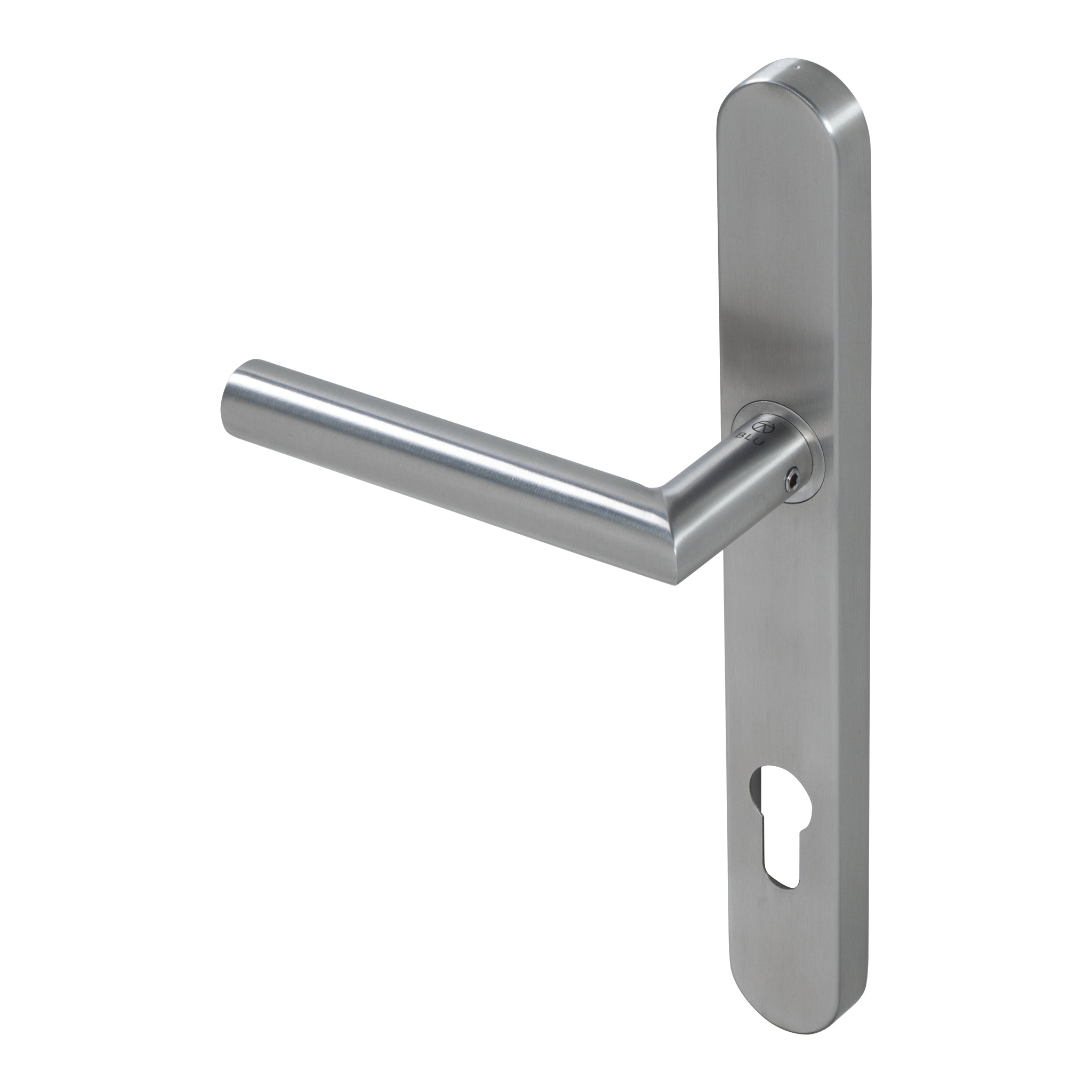 Mitre Lever Door Handle Sprung | Satin Stainless Steel