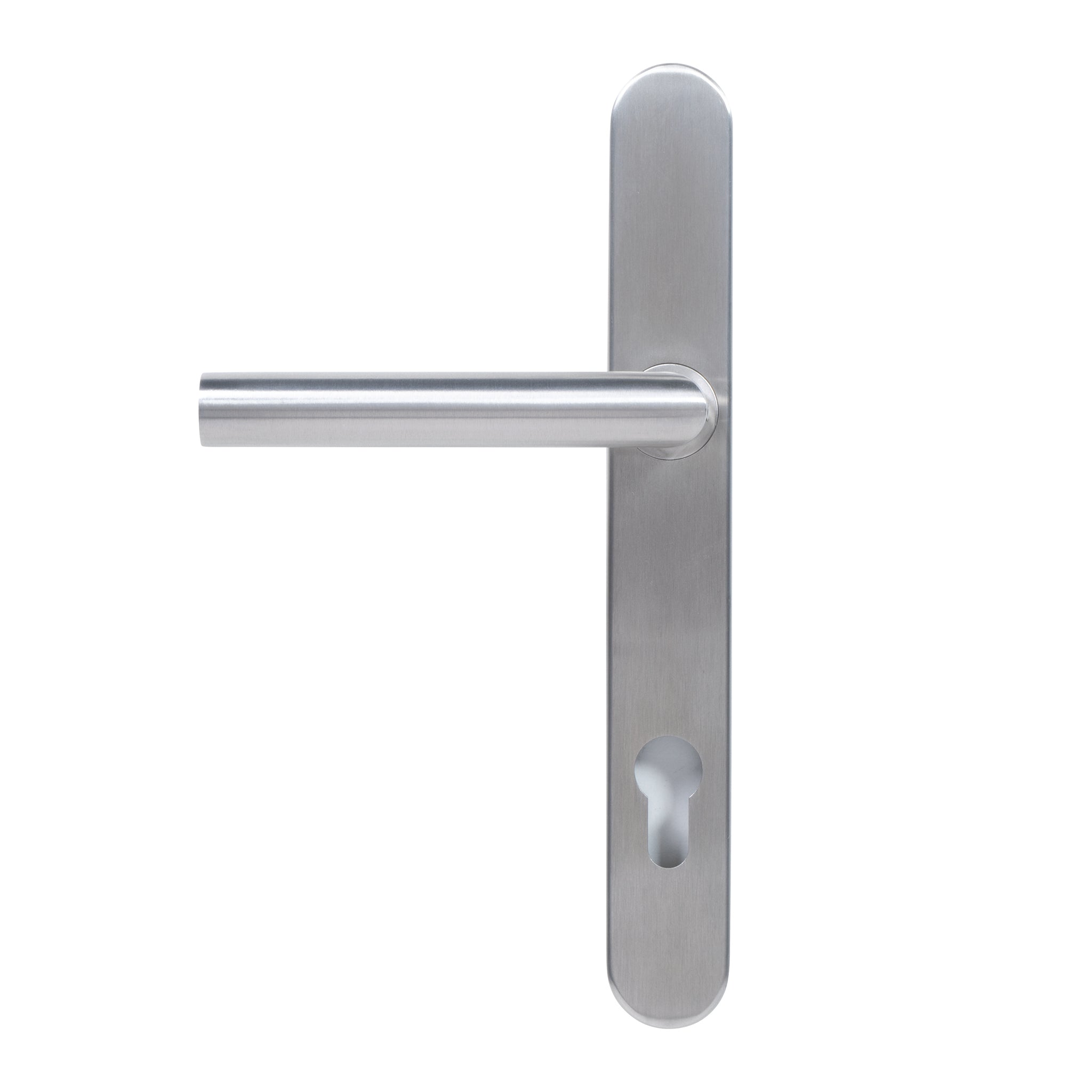 Mitre Lever Door Handle Sprung | Satin Stainless Steel