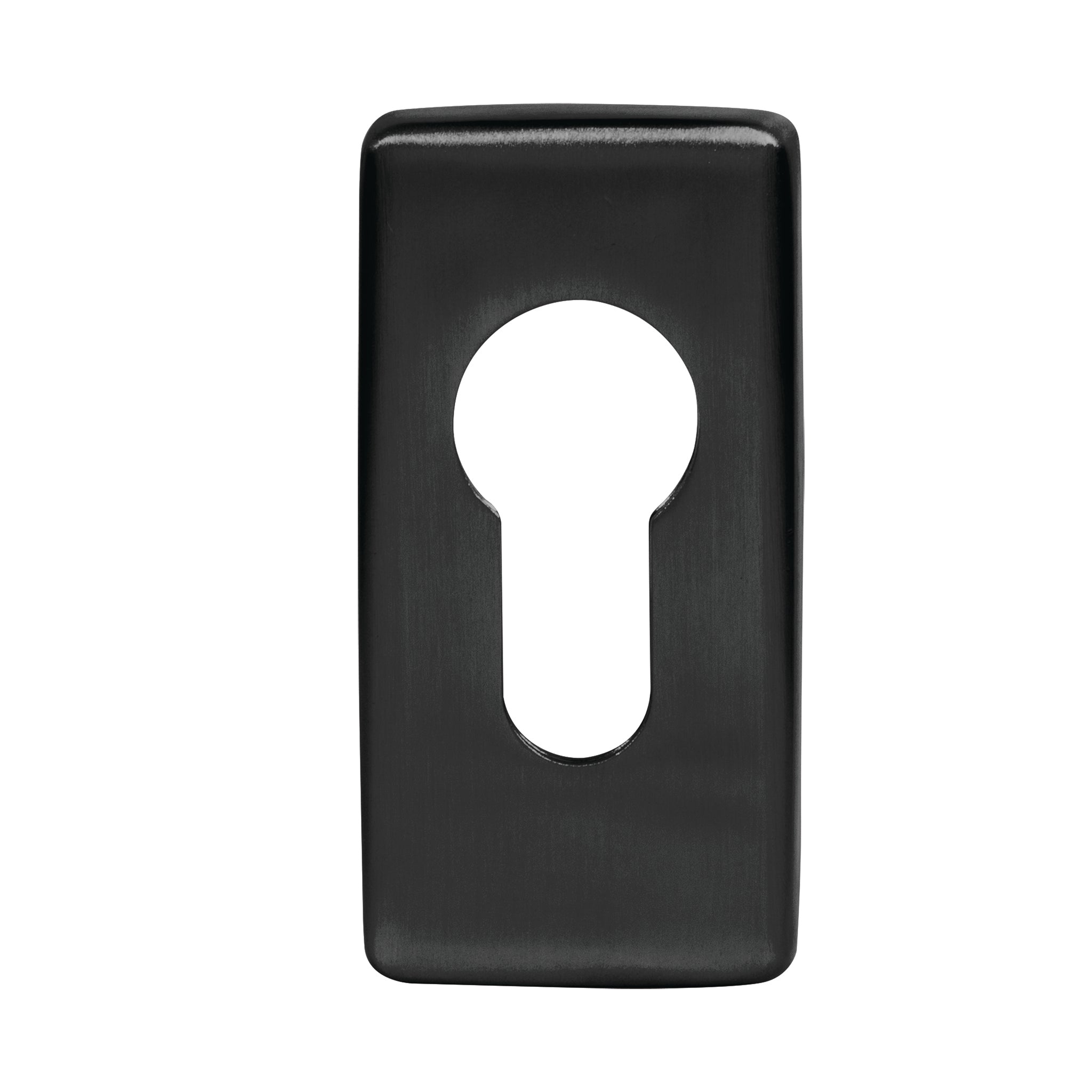 Rectangular Euro Profile Escutcheon | Black