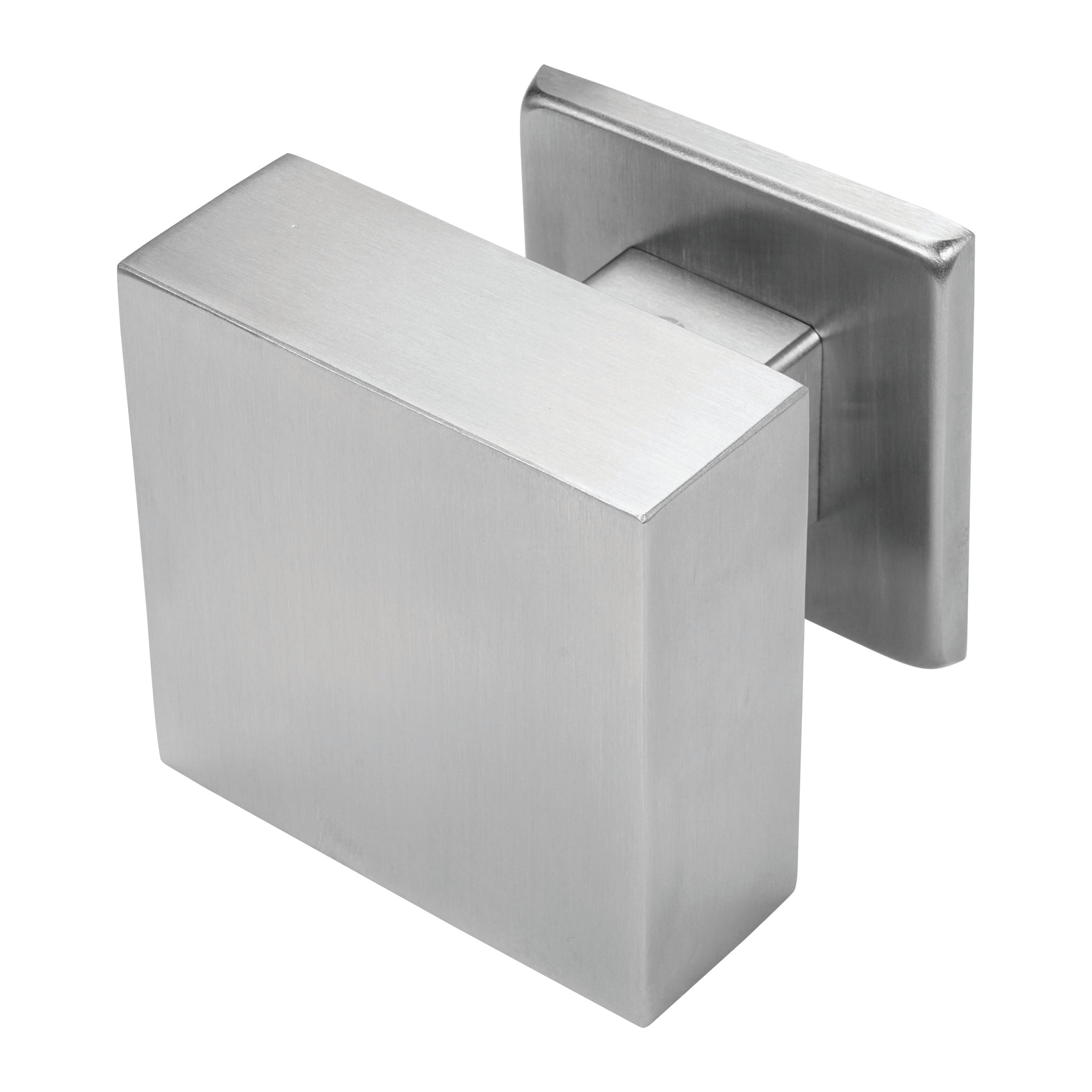 Small Square Door Knob | Satin Stainless Steel