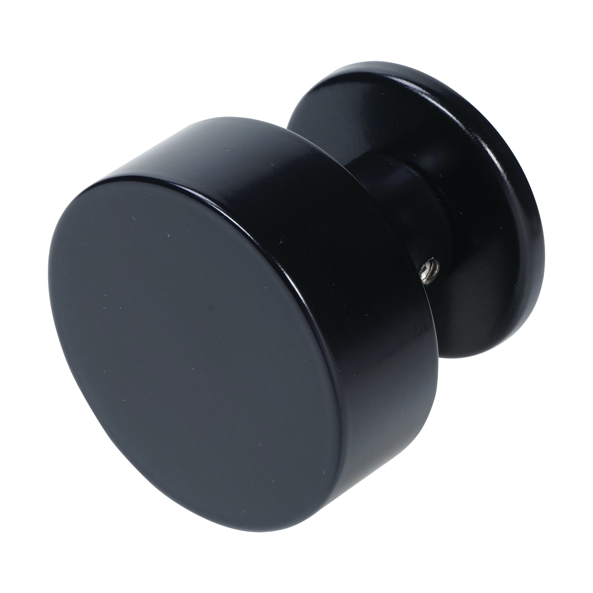 Small Round Door Knob | Black