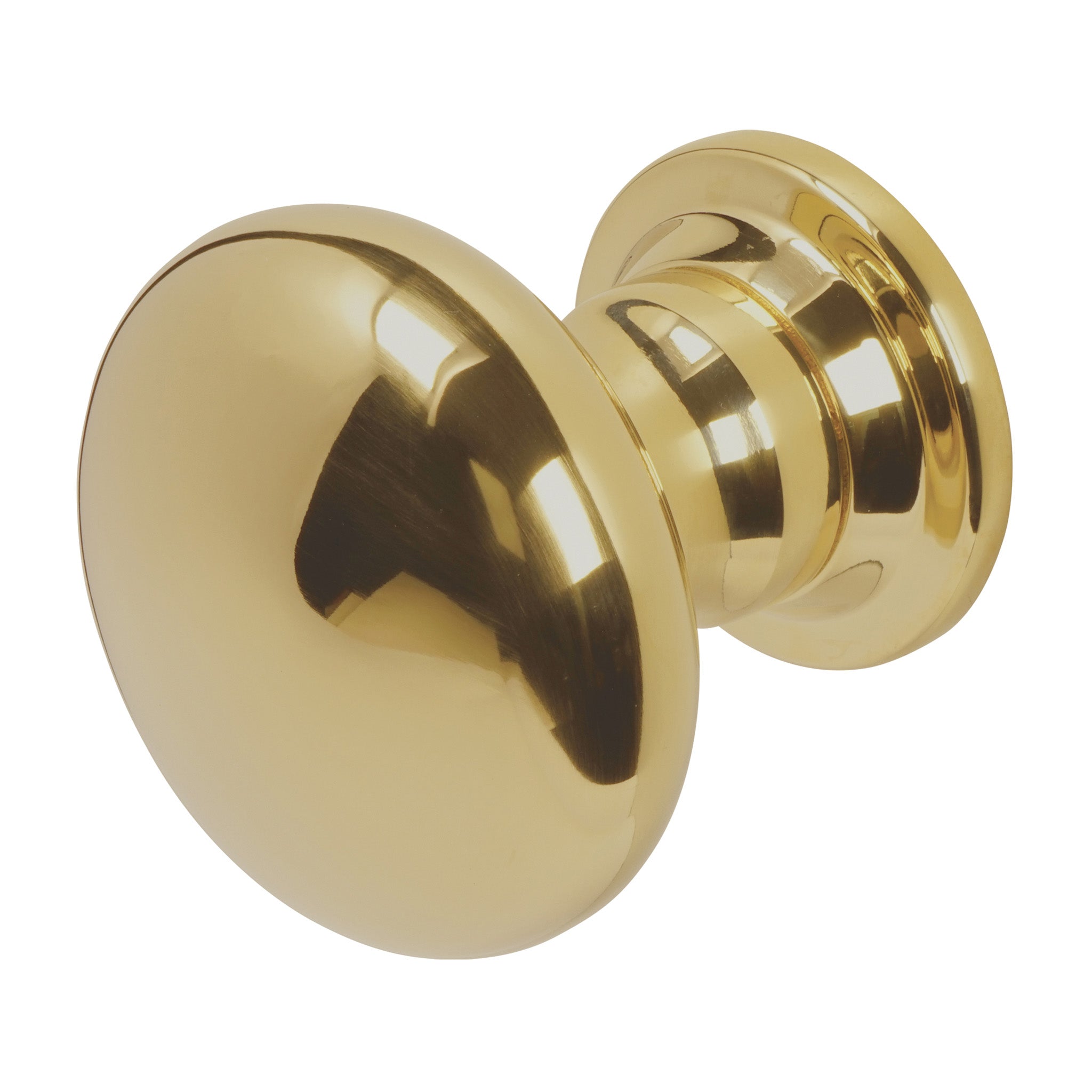 Round Centre Door Knob | PVD Stainless Polished Brass