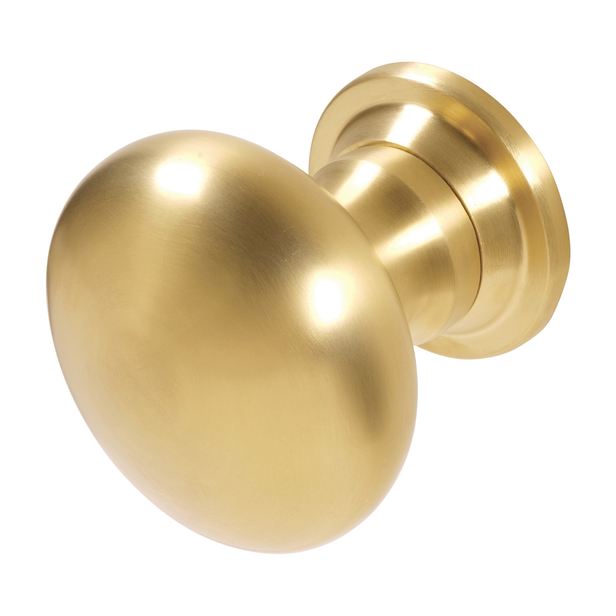 Round Centre Door Knob | PVD Stainless Satin Brass
