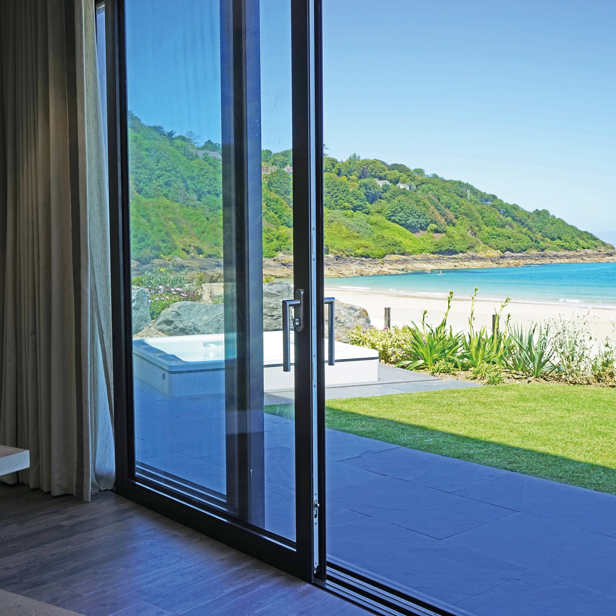 Lift & Slide Door Handle Sets | Satin Stainless Steel