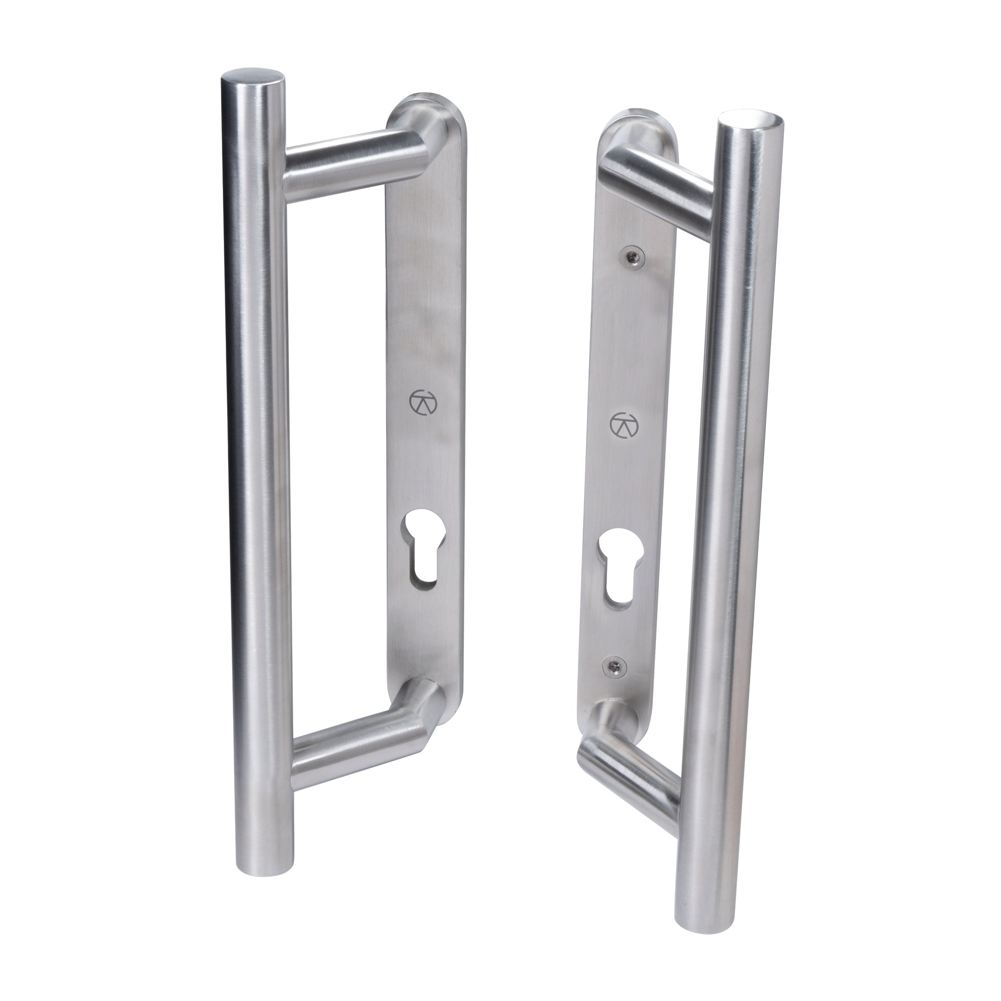 Straight Sliding Patio Door Handle Sets | Satin Stainless Steel